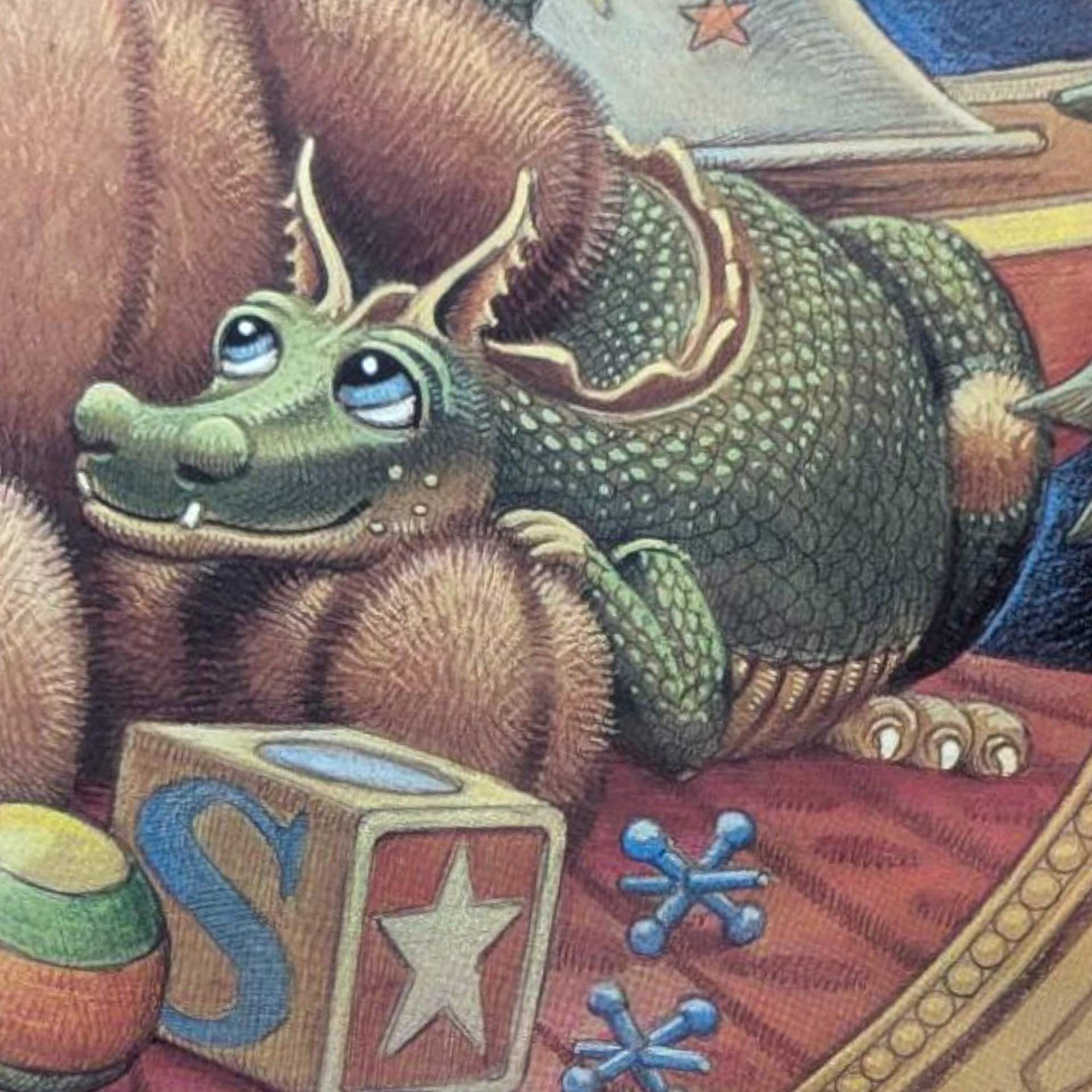 Signed Randal Spangler Framed Print: The Draglings Story, Teddy Bear Fantasy Art