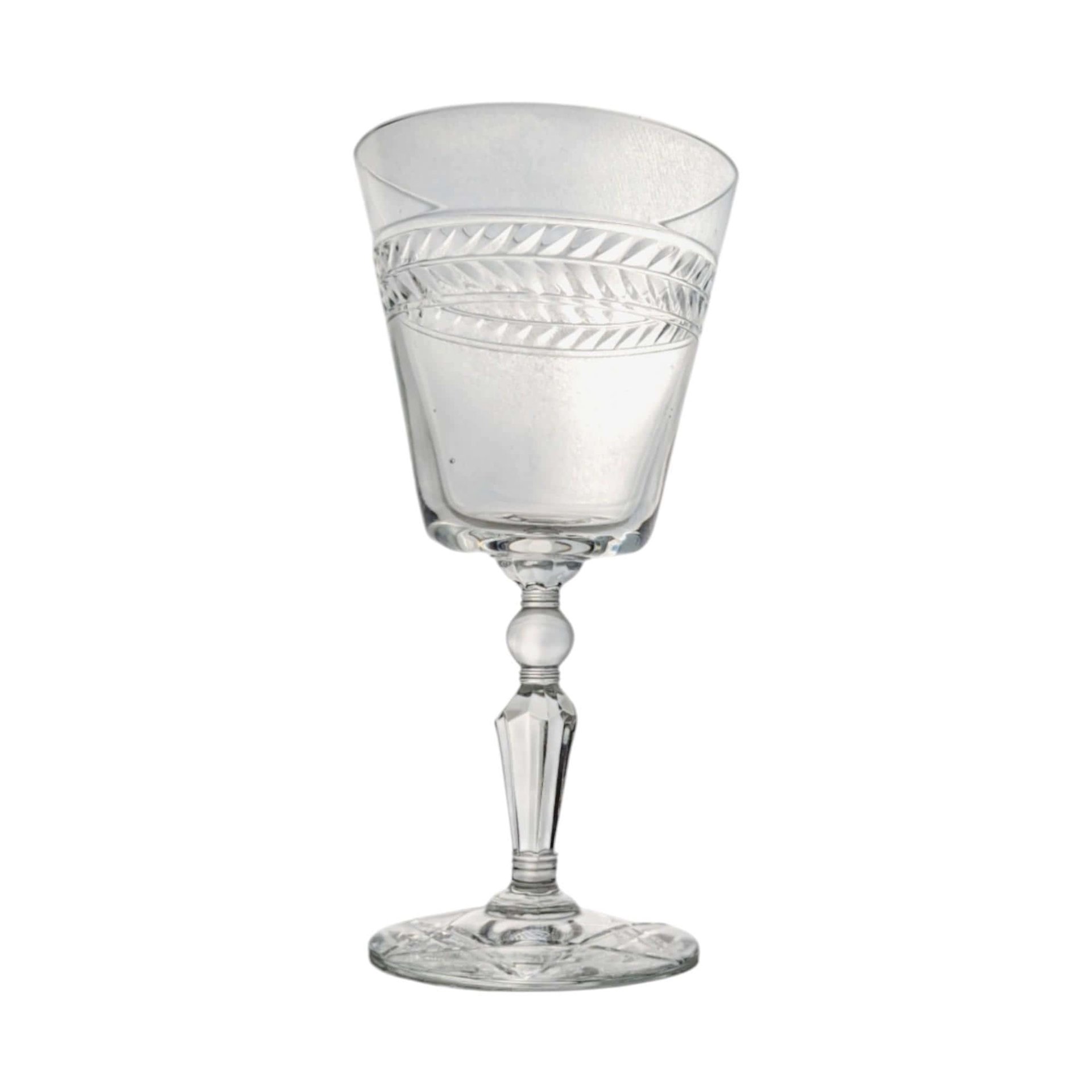 Etched Rock Sharpe Jefferson Water Glasses - Mid-Century Barware, Set of 5