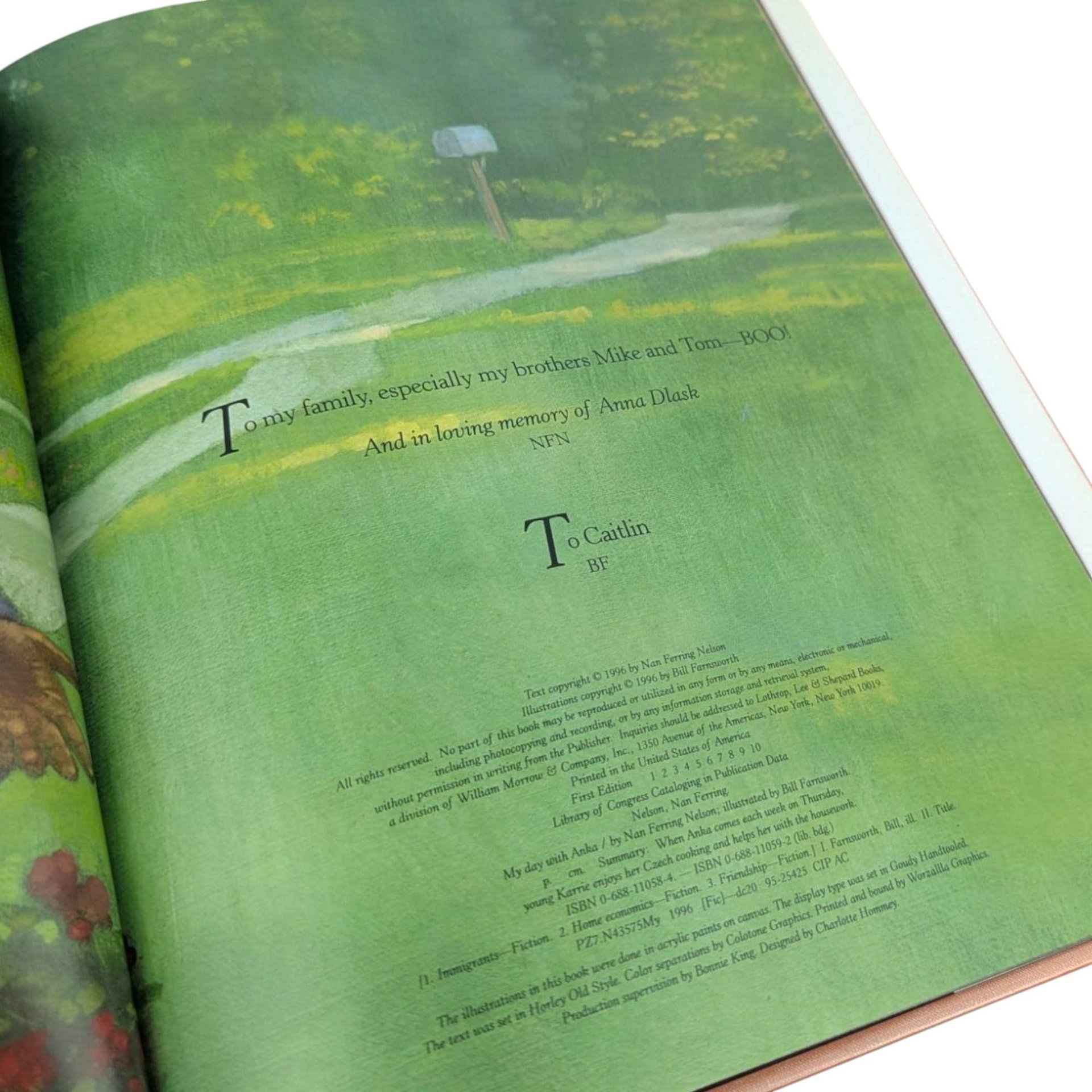 Signed Children's Book: My Day with Anka, 1996 Hardcover, Illustrated