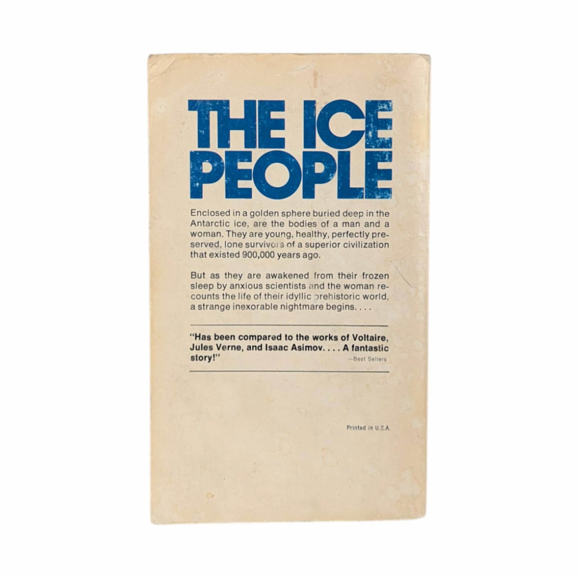 Vintage 1971 The Ice People Paperback, René Barjavel Sci-Fi Novel, 70s Science Fiction Romance, Pyramid Books, Lost Civilization Story
