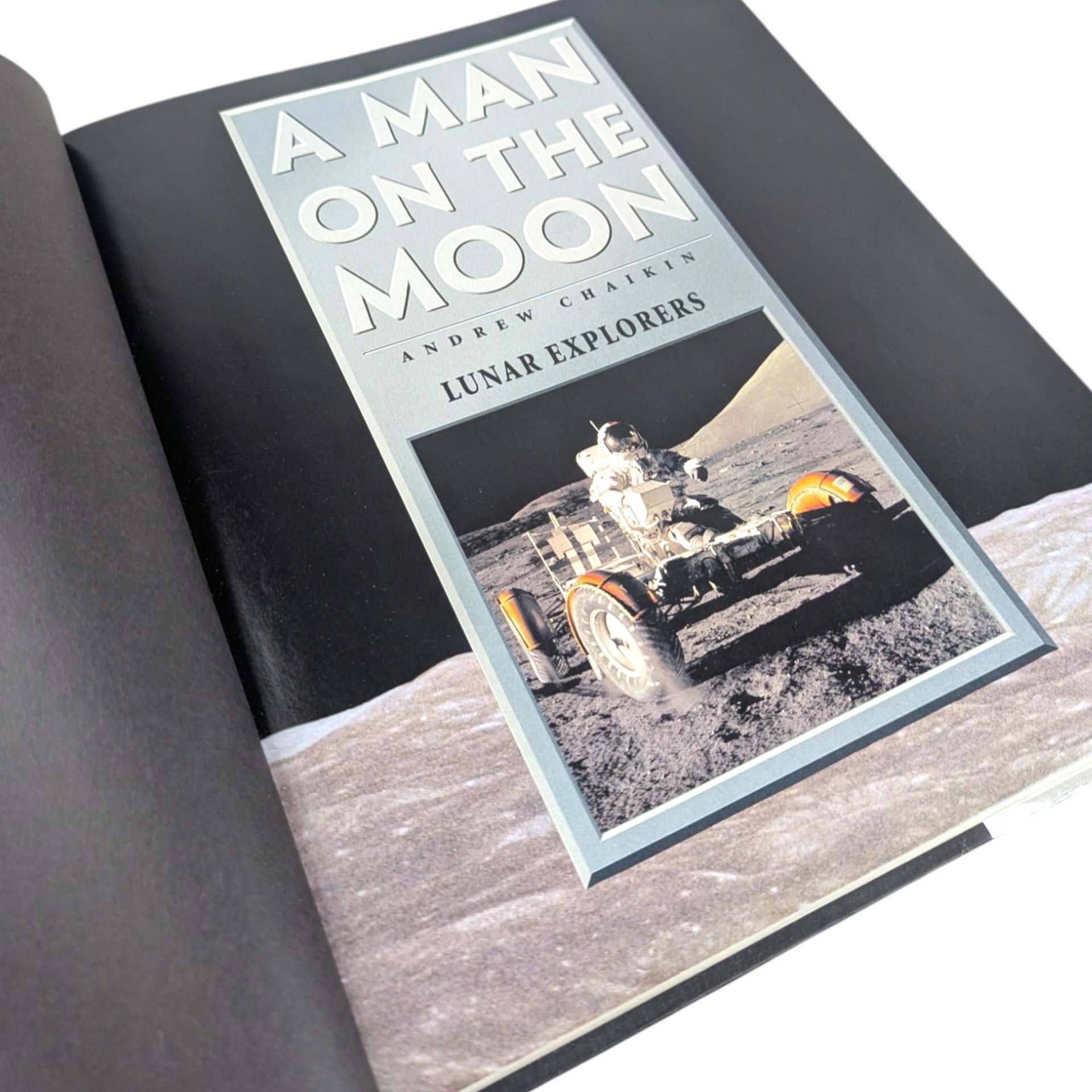 Vintage A Man on the Moon Lunar Explorers by Andrew Chaikin, 1999 Hardcover, NASA Apollo Missions Coffee Table Book, Space Race History Gift