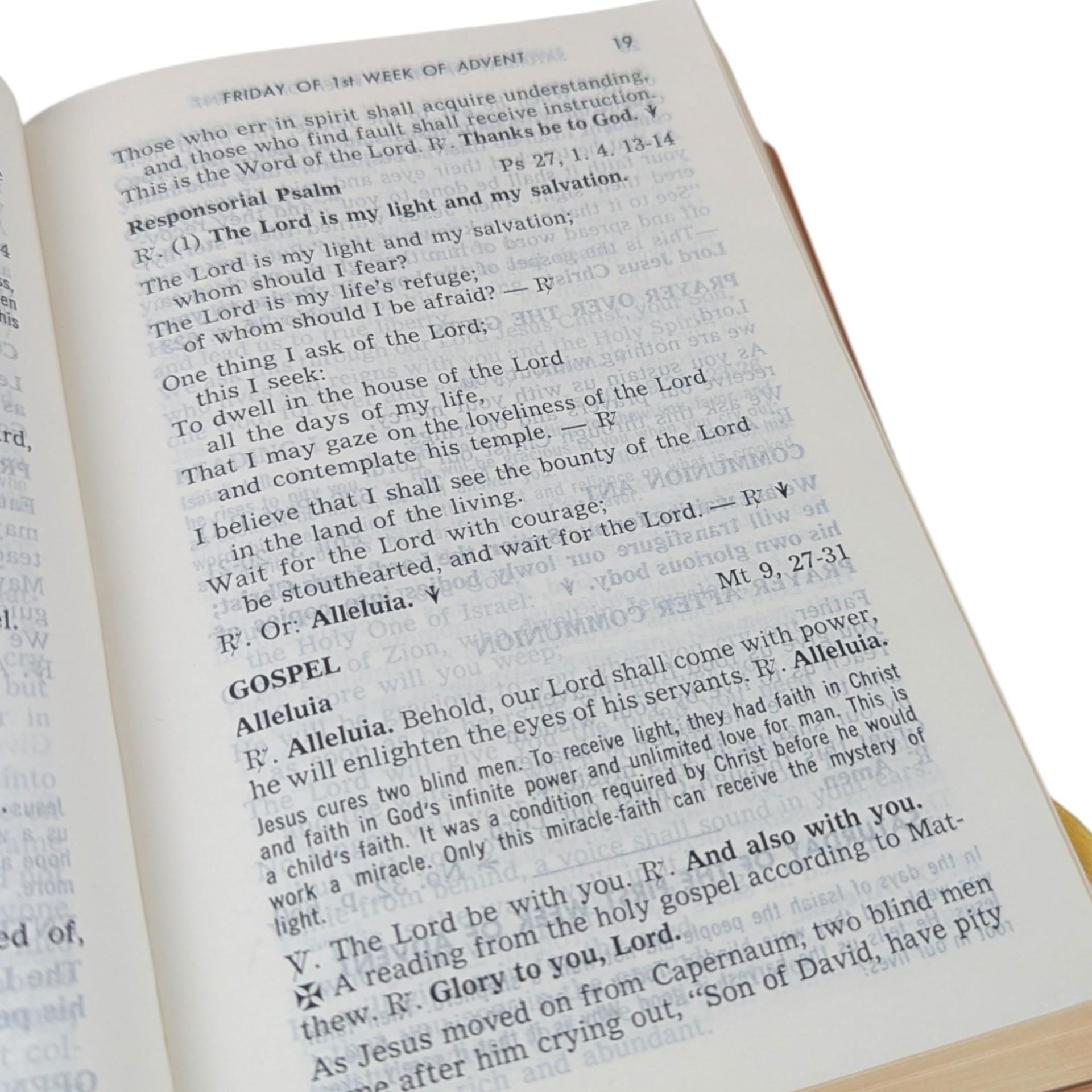 Vintage 1975 St Joseph Weekday Missal Vol 1, Catholic Prayer Book, Post Vatican II Liturgy, Advent to Pentecost Edition, Religious Gift