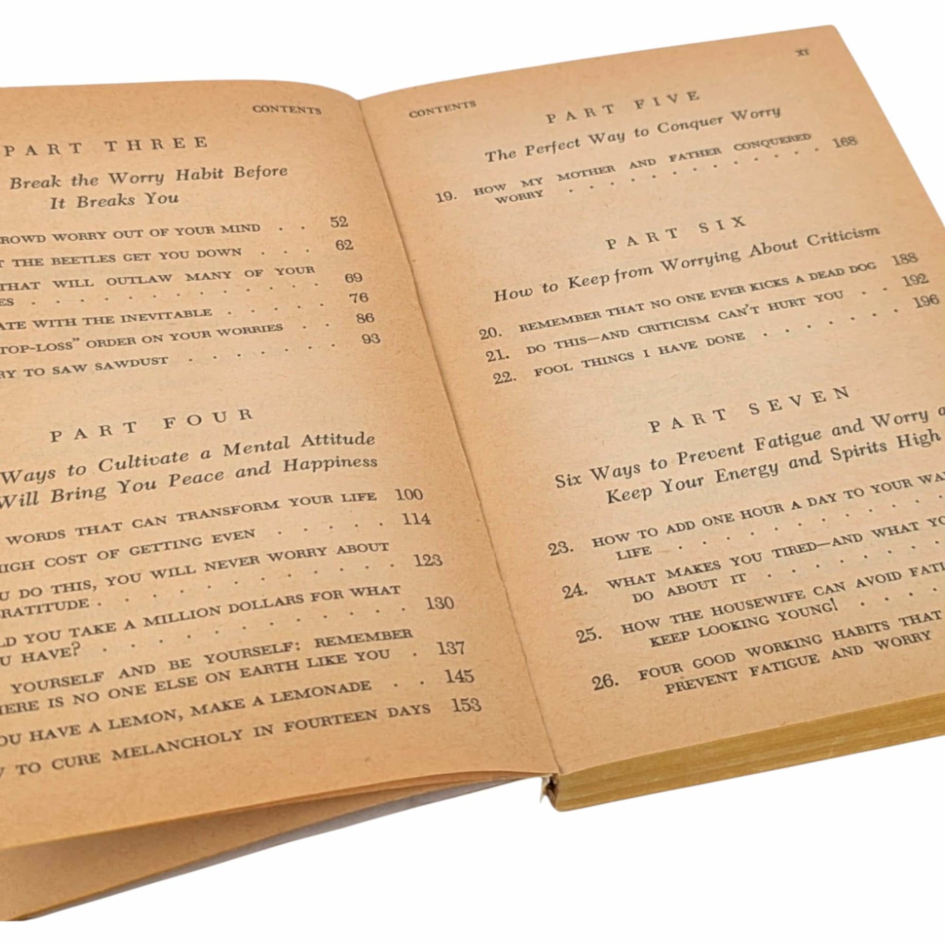 Vintage Dale Carnegie How to Stop Worrying and Start Living: 1950s Pocket Edition