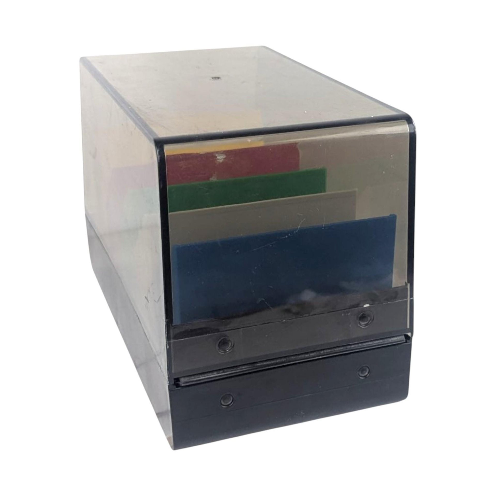 Vintage 1980s Floppy Disk Holder: SRW Microdex 50 Desk Organizer