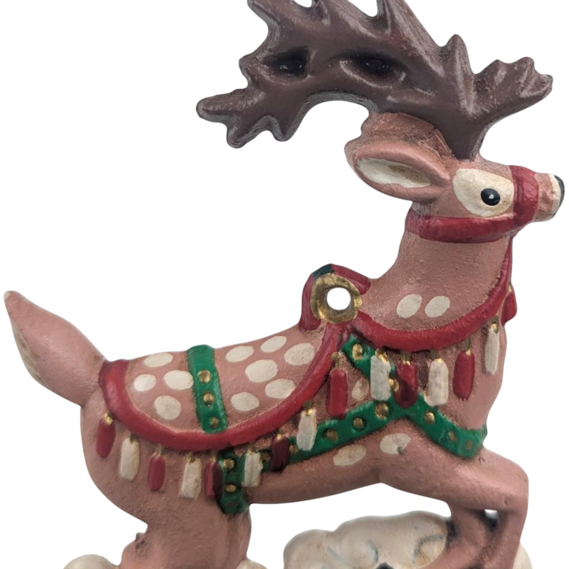 Vintage Cast Iron Reindeer Stocking Holder - Midwest of Cannon Falls Christmas Decor
