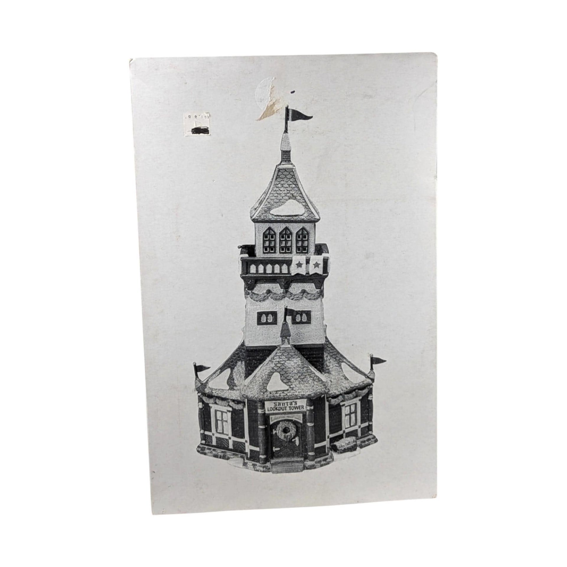 Vintage Dept 56 Santa's Lookout Tower: North Pole Christmas Village Collectible