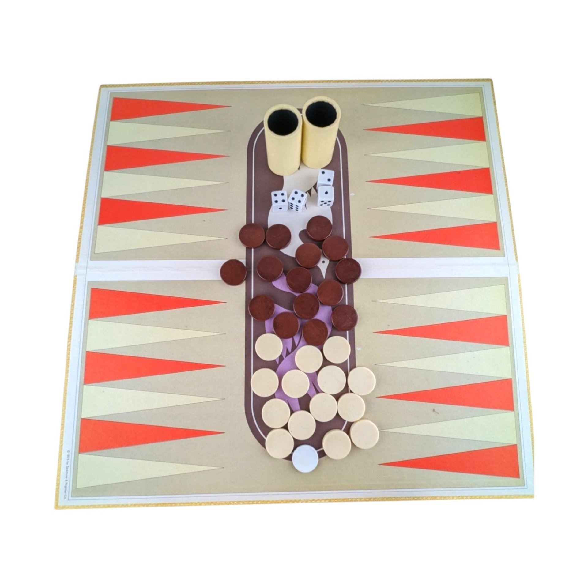 Vintage 1975 Backgammon Game: Selchow & Righter Classic Board Game