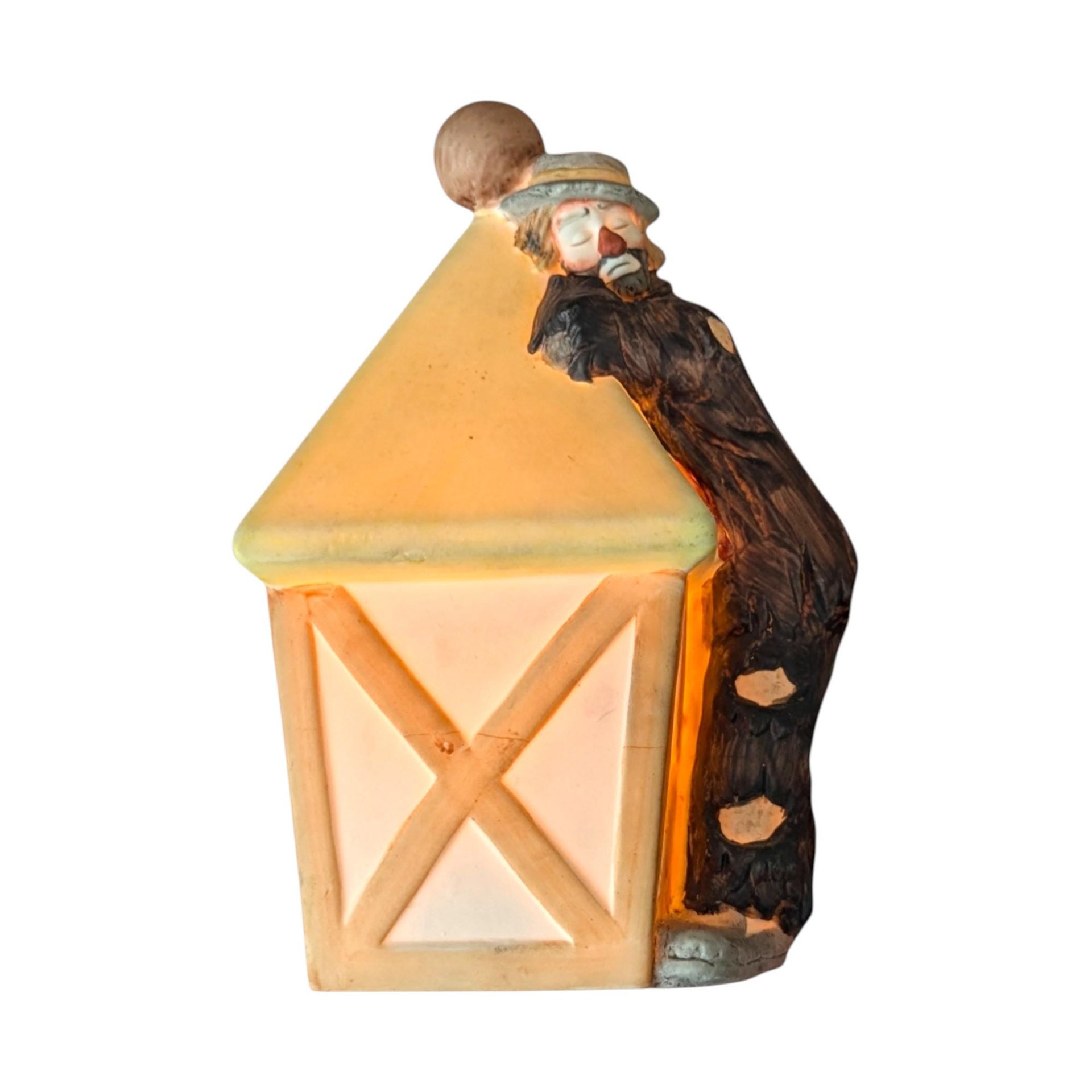 Vintage Emmett Kelly Jr. Clown Lamp Nightlight: Ceramic Circus Decor