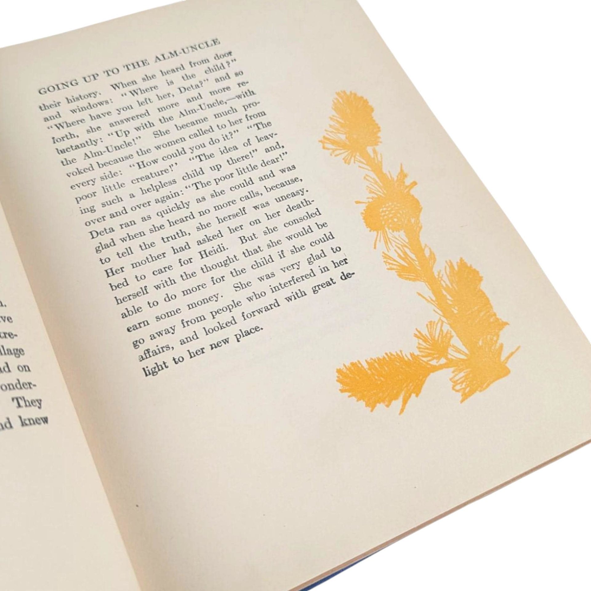 1919 Antique Heidi Book: Lippincott Edition, Maria L Kirk Illustrations