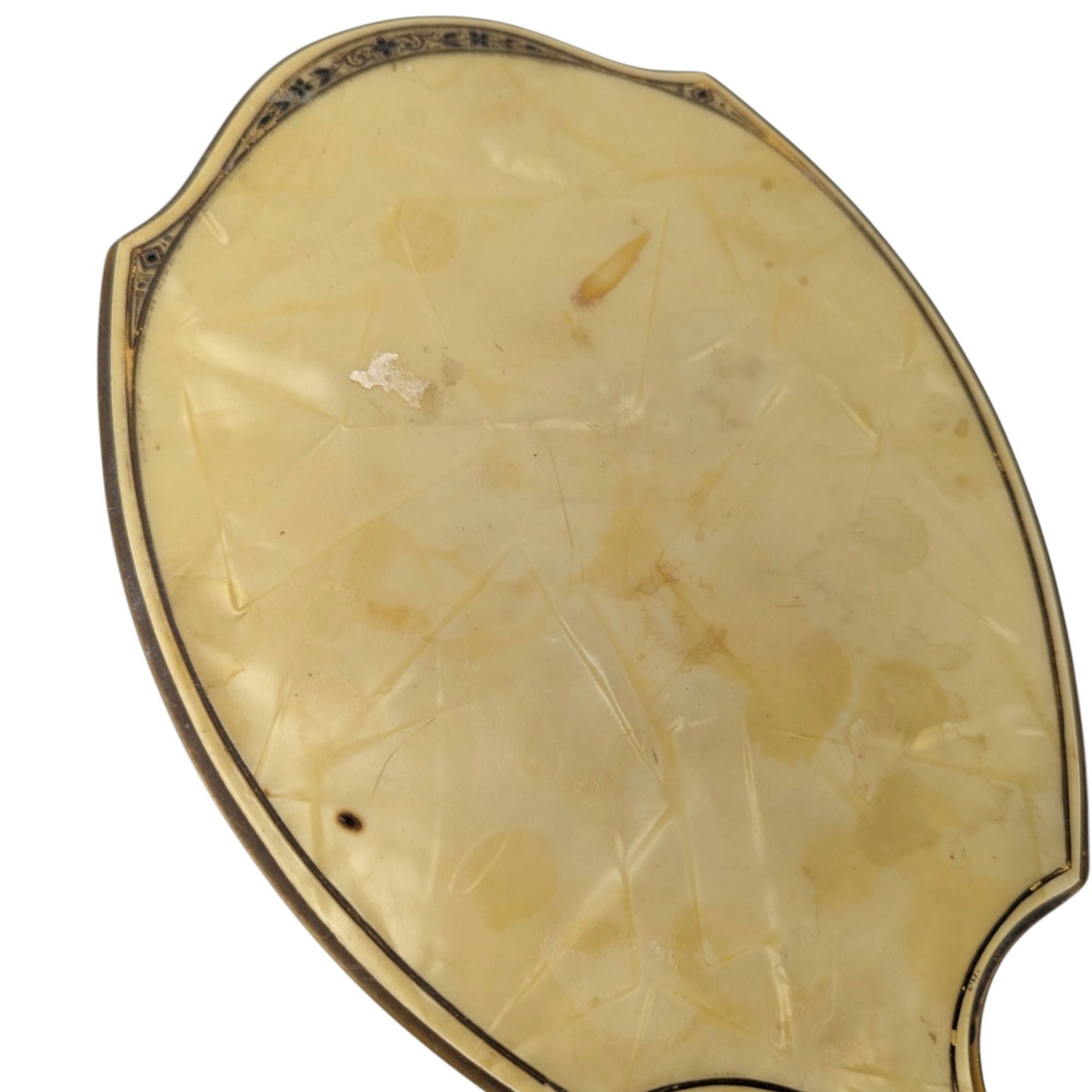 Vintage Lucite & Celluloid Hand Mirror Pair: Imperfect Vanity Decor
