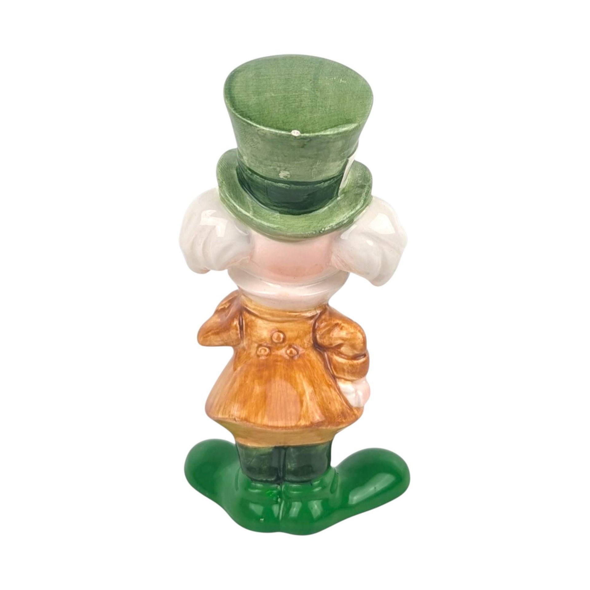 Vintage Disney Mad Hatter Figurine, Alice in Wonderland Porcelain Character Figure, Small Ceramic Statue, Disneyana Collector Gift