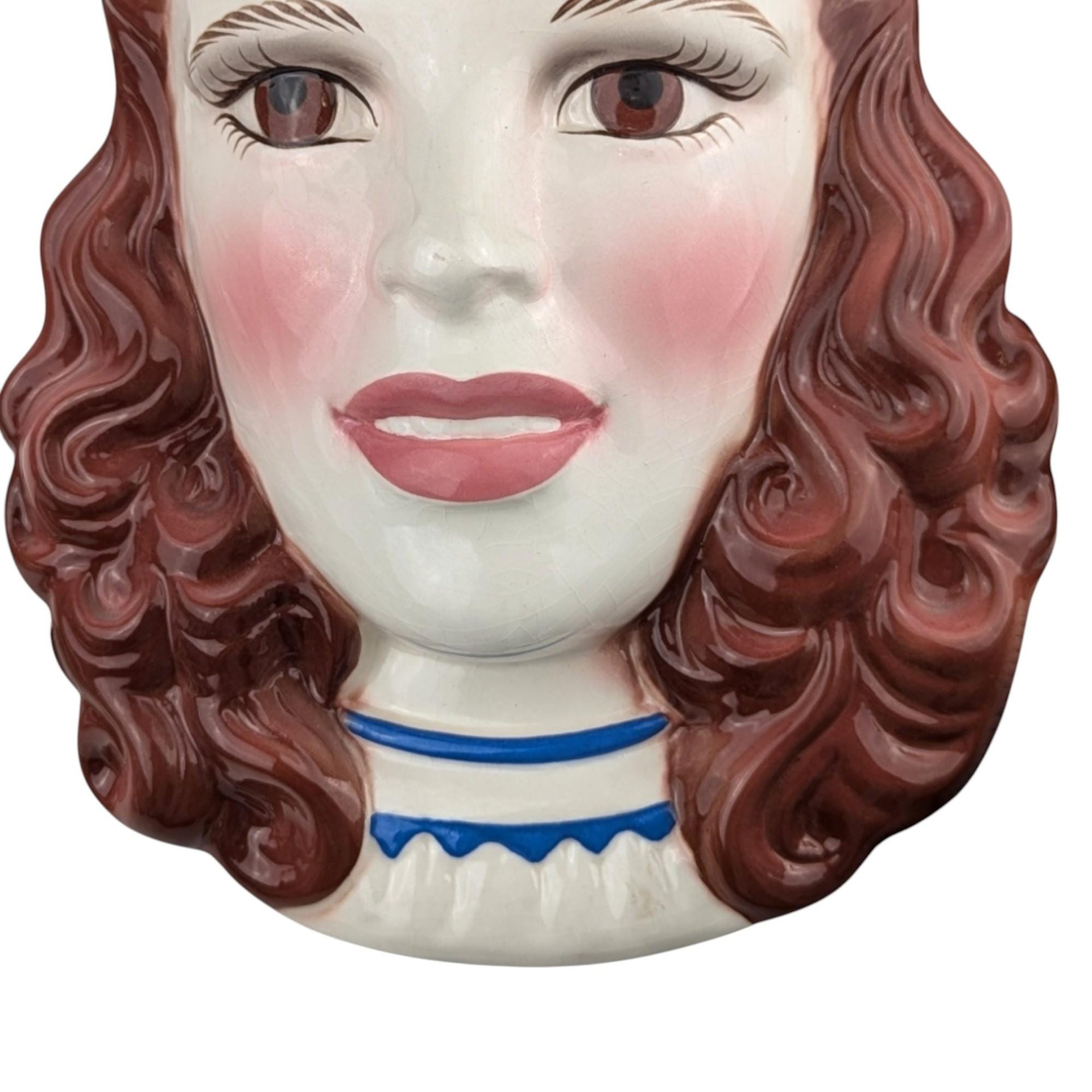 Vintage 1995 Dorothy Wall Mask: Wizard of Oz Clay Art Decor
