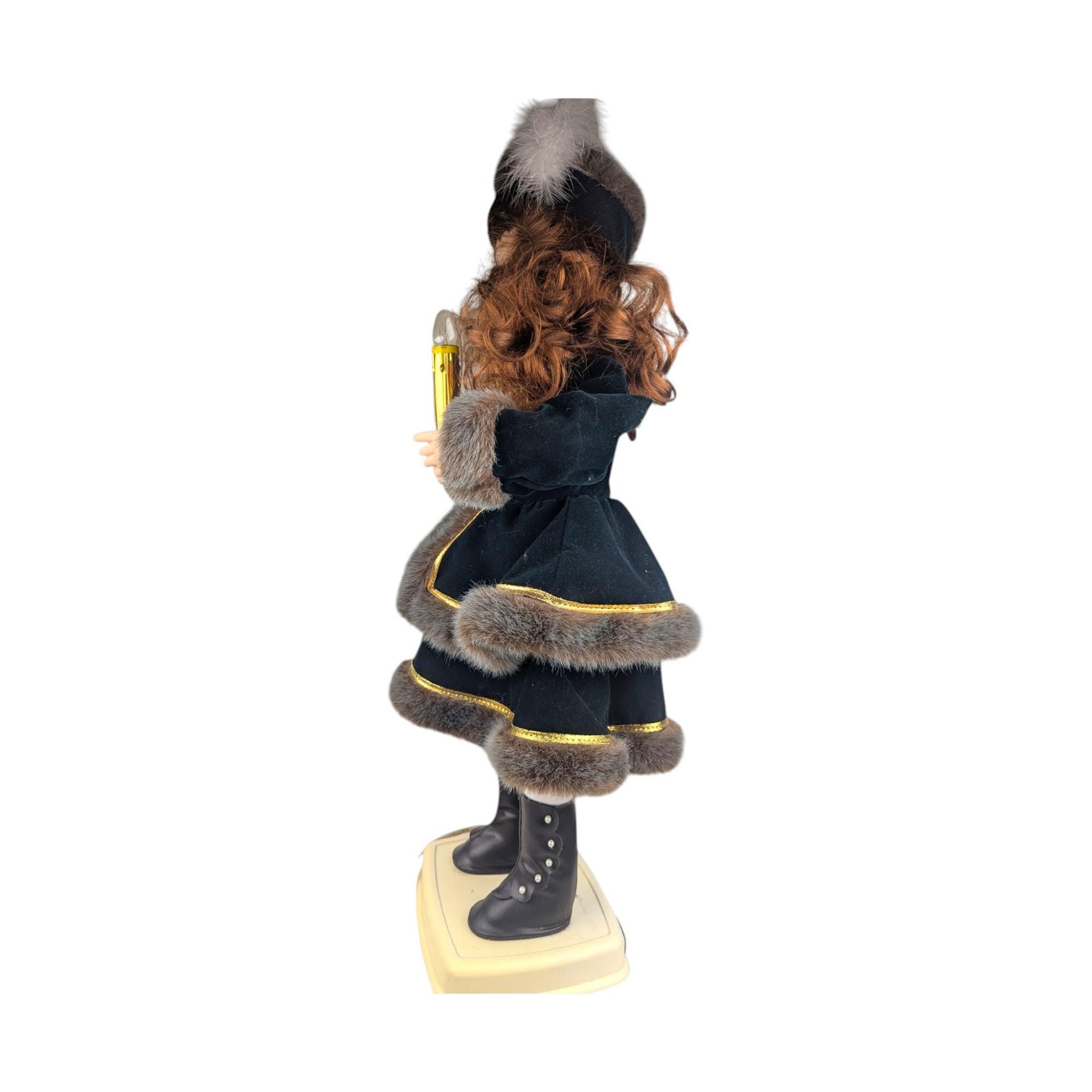 Vintage 1995 Telco Animated Caroler Girl: 25" Light-Up Victorian Christmas Doll