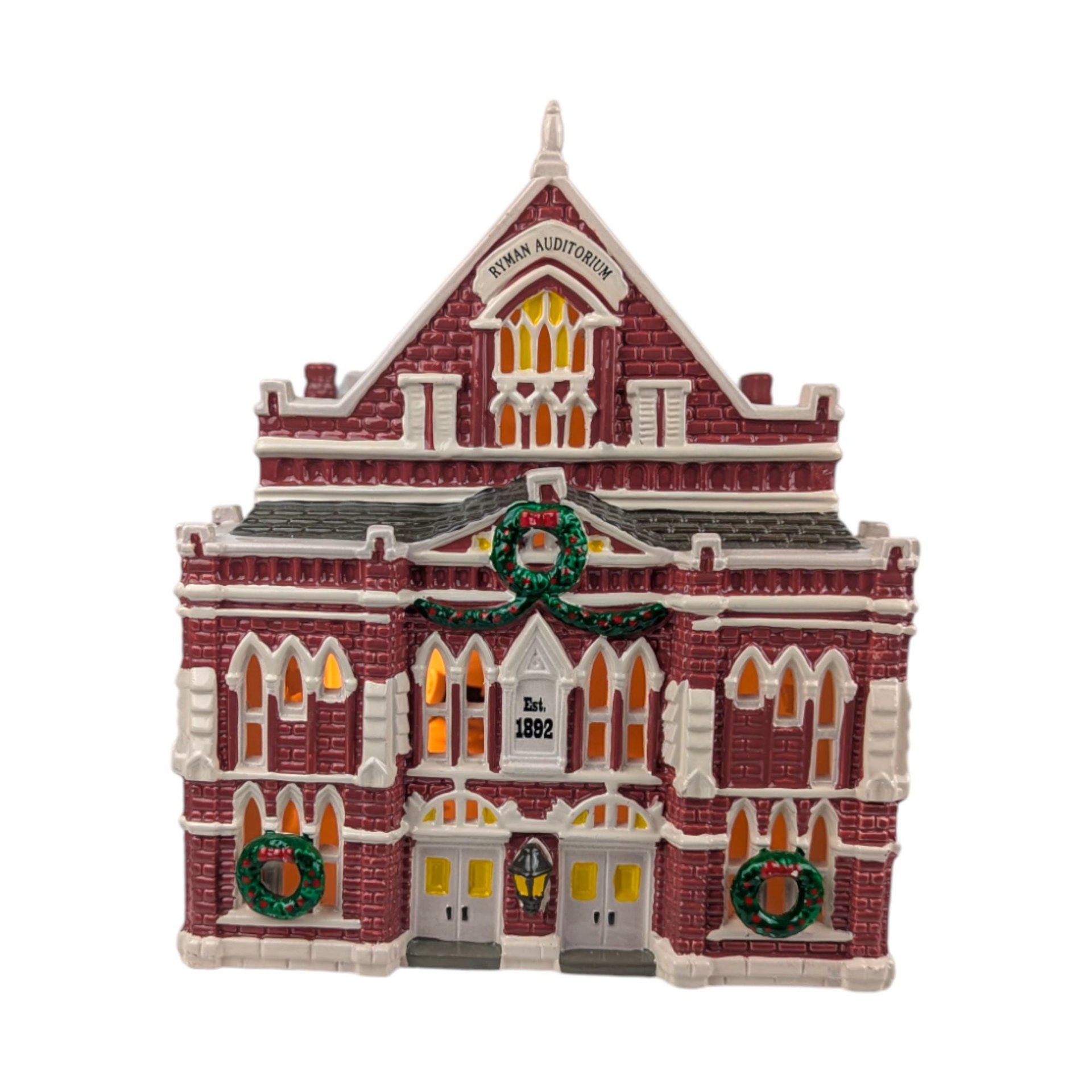 Dept 56 Ryman Auditorium, Snow Village 1993, Grand Ole Opry Lighted Building, Nashville TN Landmark, Country Music Christmas Gift