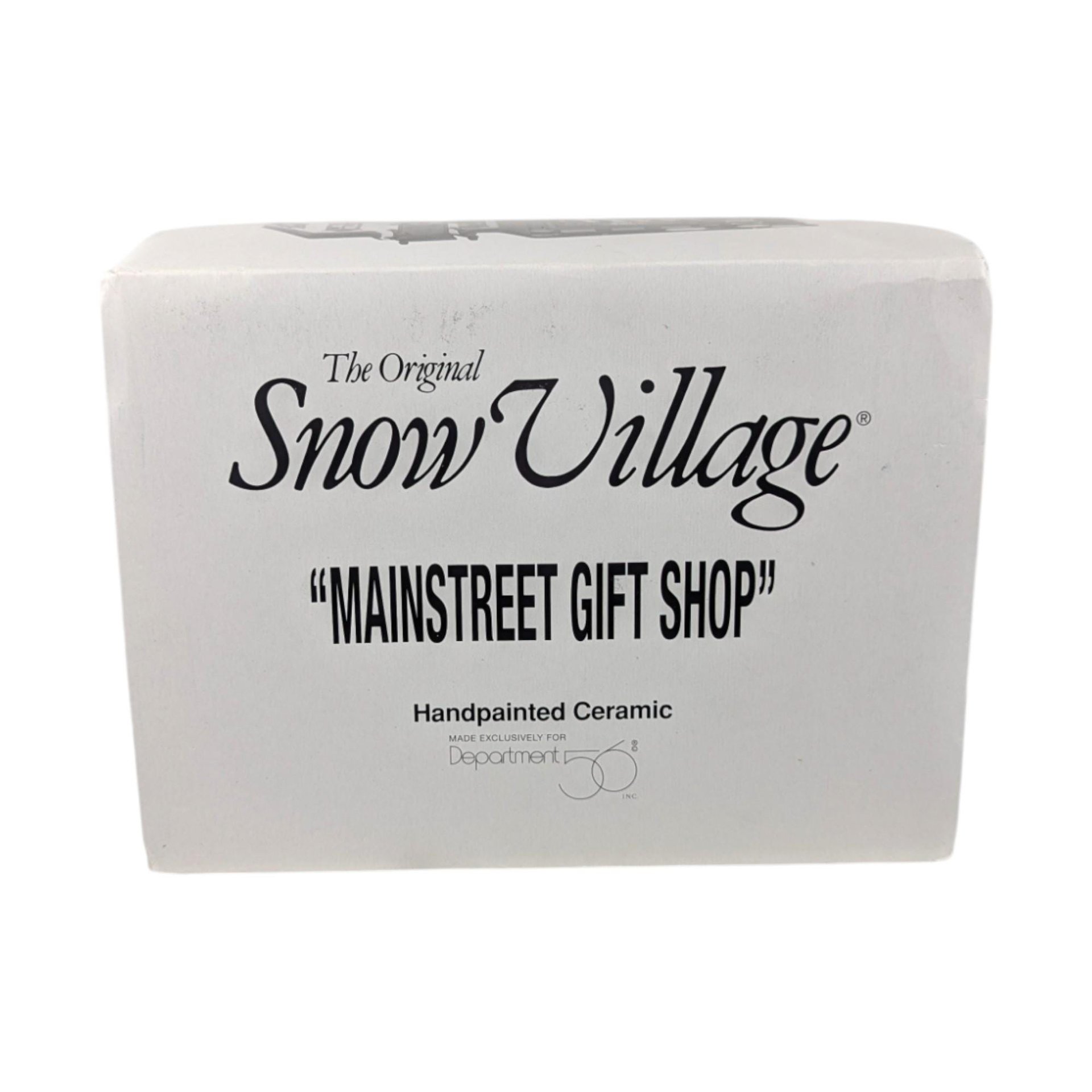 Dept 56 Mainstreet Gift Shop, Snow Village 1997, Lighted Christmas Building, Retired D56 House with Box, Holiday Village Display