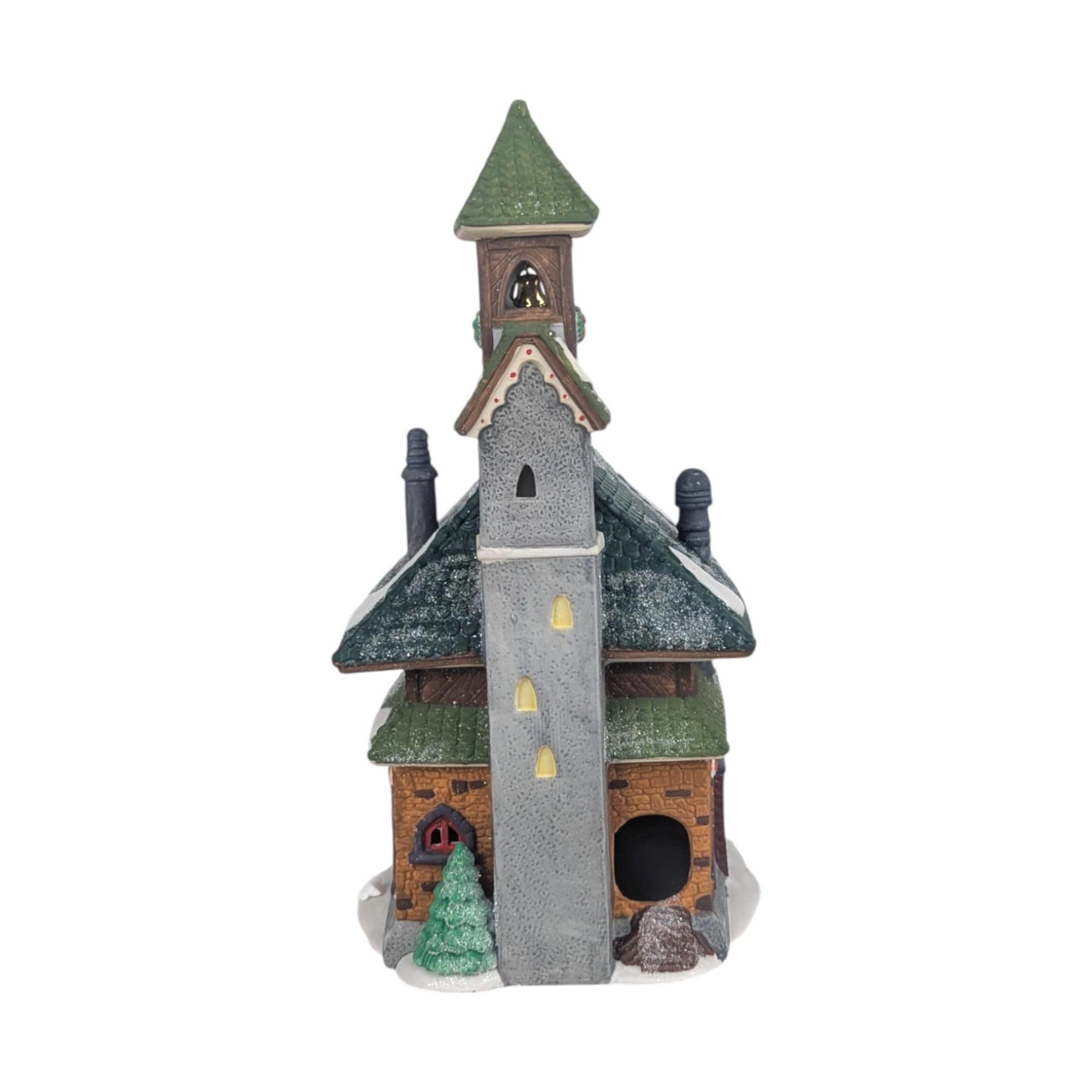 Vintage 1993 Dept 56 North Pole Chapel, North Pole Series Lighted Christmas Village Building, Holiday Church Decor