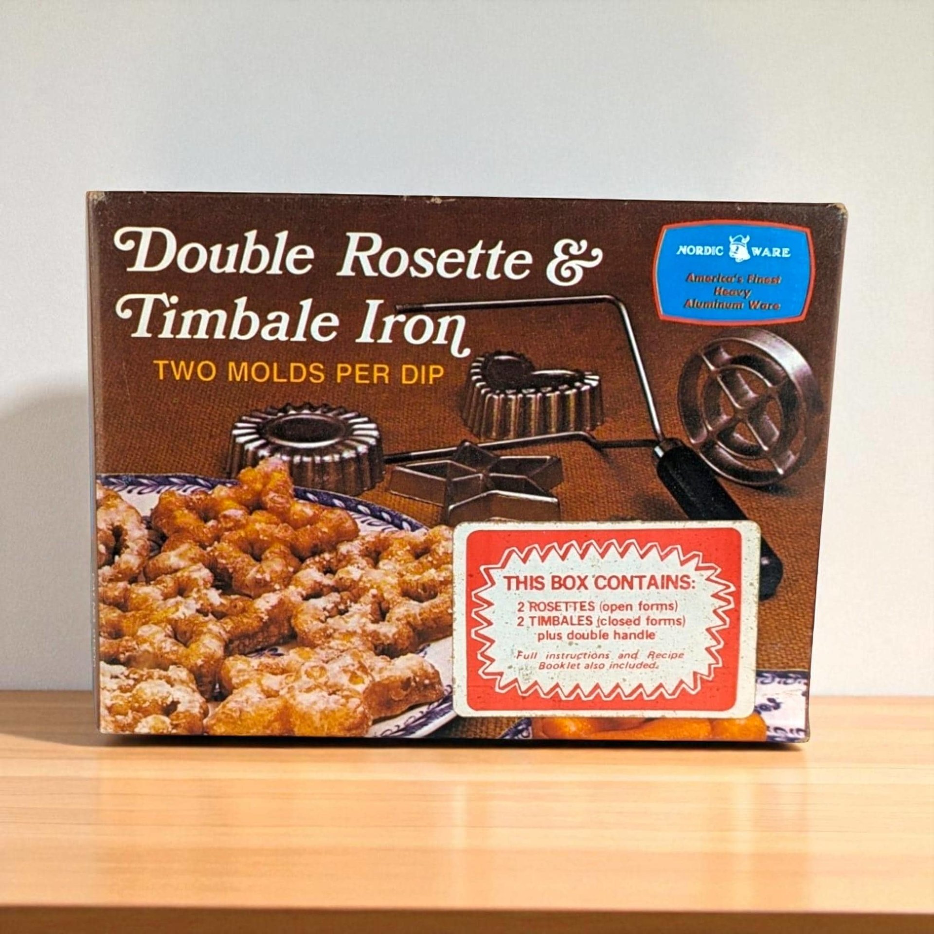 Vintage Double Rosette & Timbale Iron: Nordic Ware Scandinavian Cookie Mold