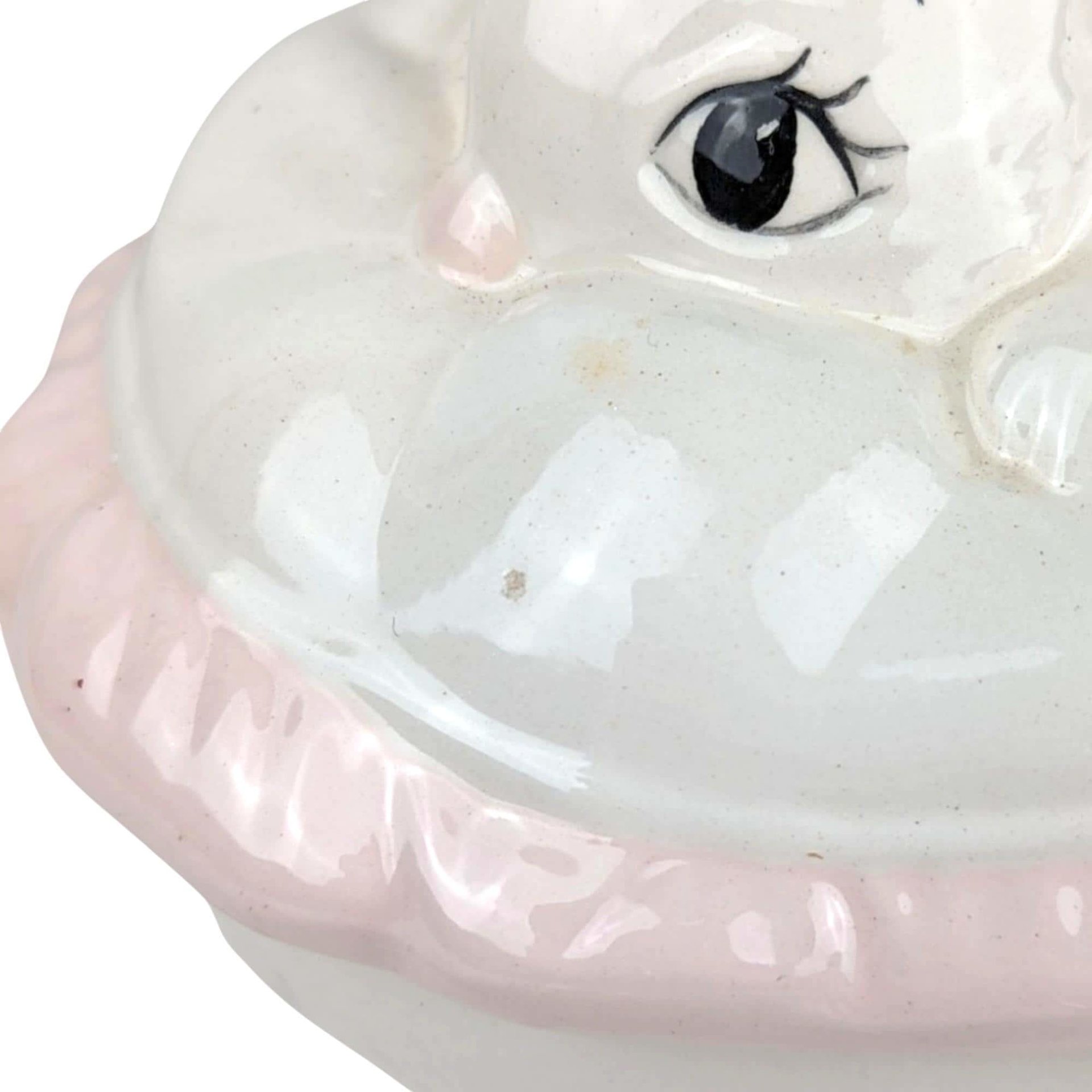 Vintage Hand Painted Easter Bunny Bowl: Ceramic Spring Decor
