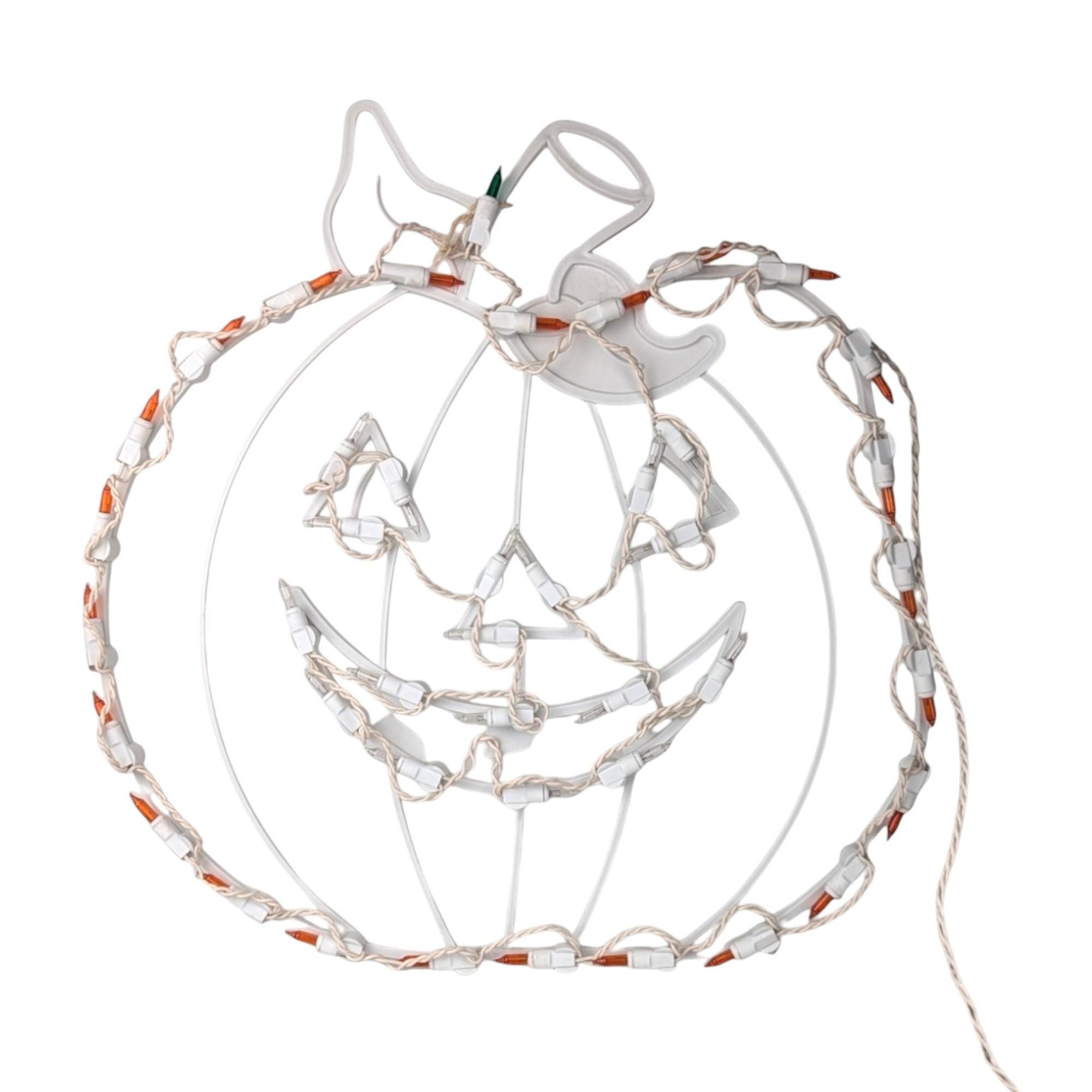Vintage Halloween Jack O'Lantern Silhouette Light - Pumpkin Decoration