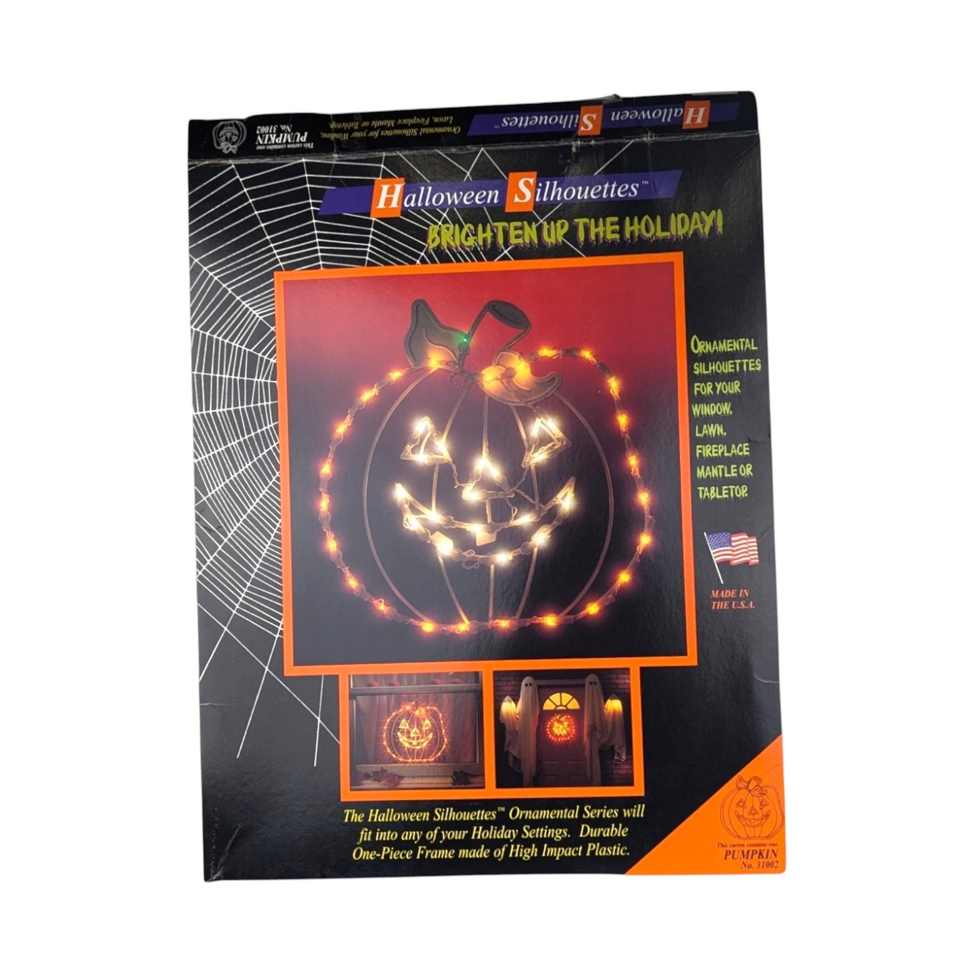Vintage Halloween Jack O'Lantern Silhouette Light - Pumpkin Decoration