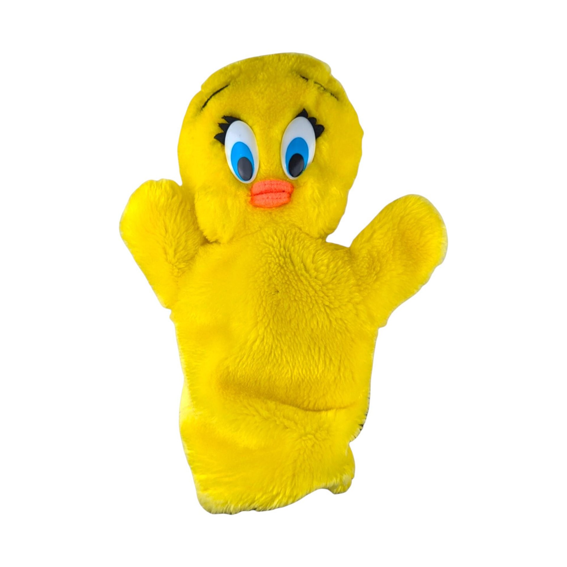 Vintage 1971 Tweety and Sylvester Hand Puppets: Looney Tunes Collectible Toys