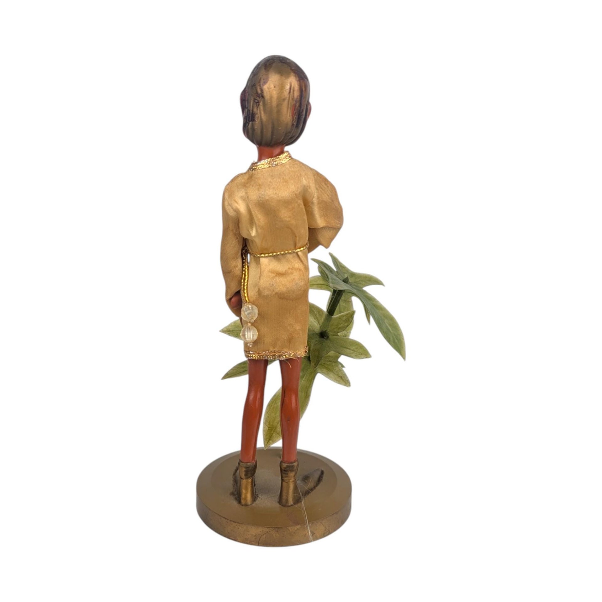Vintage Tilso Pixie Elf Figure: Mid Century Kitsch Figurine with Lyre Harp