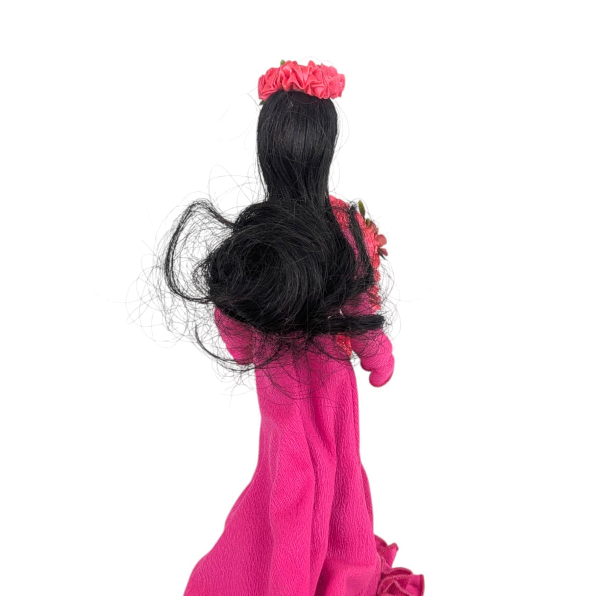 Vintage Makaleka Hawaiian Princess Doll: Pink Ruffled Gown and Lei Souvenir Doll