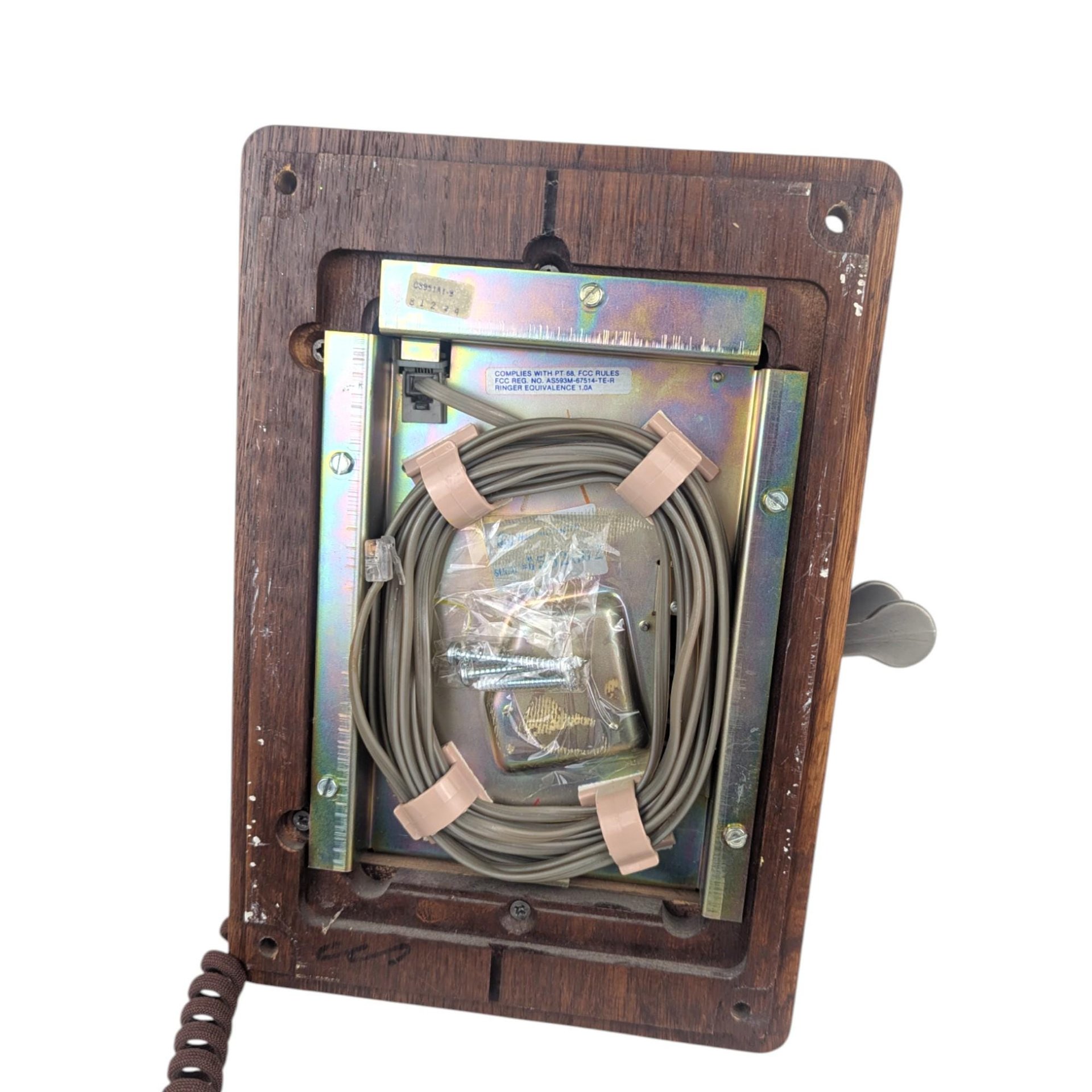 Country Junction Wall Phone: Vintage 1980s Western Electric Wood Telephone