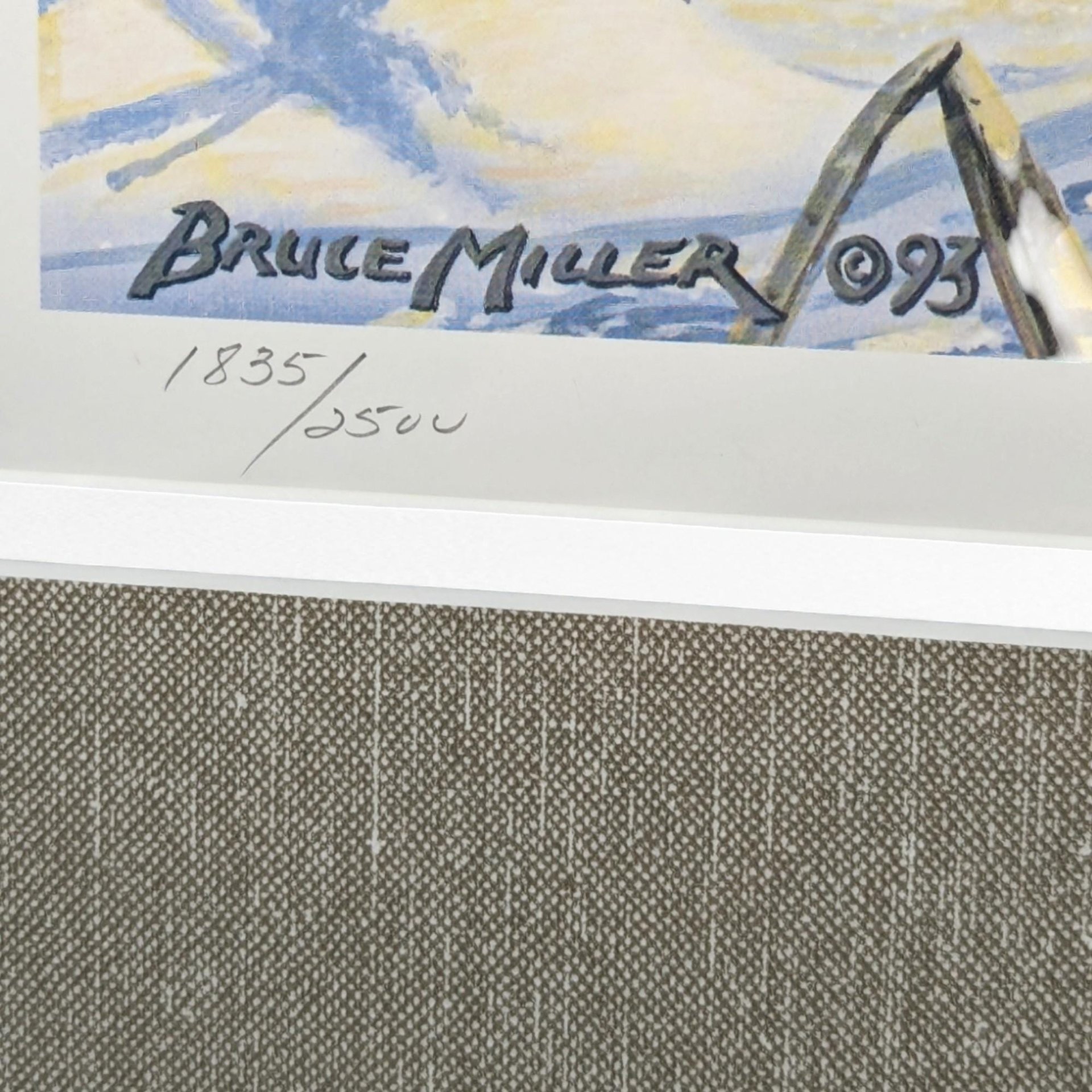 Signed 1993 Pheasant Art Print: Bruce Miller Minnesota Habitat Stamp, Framed Wildlife Art