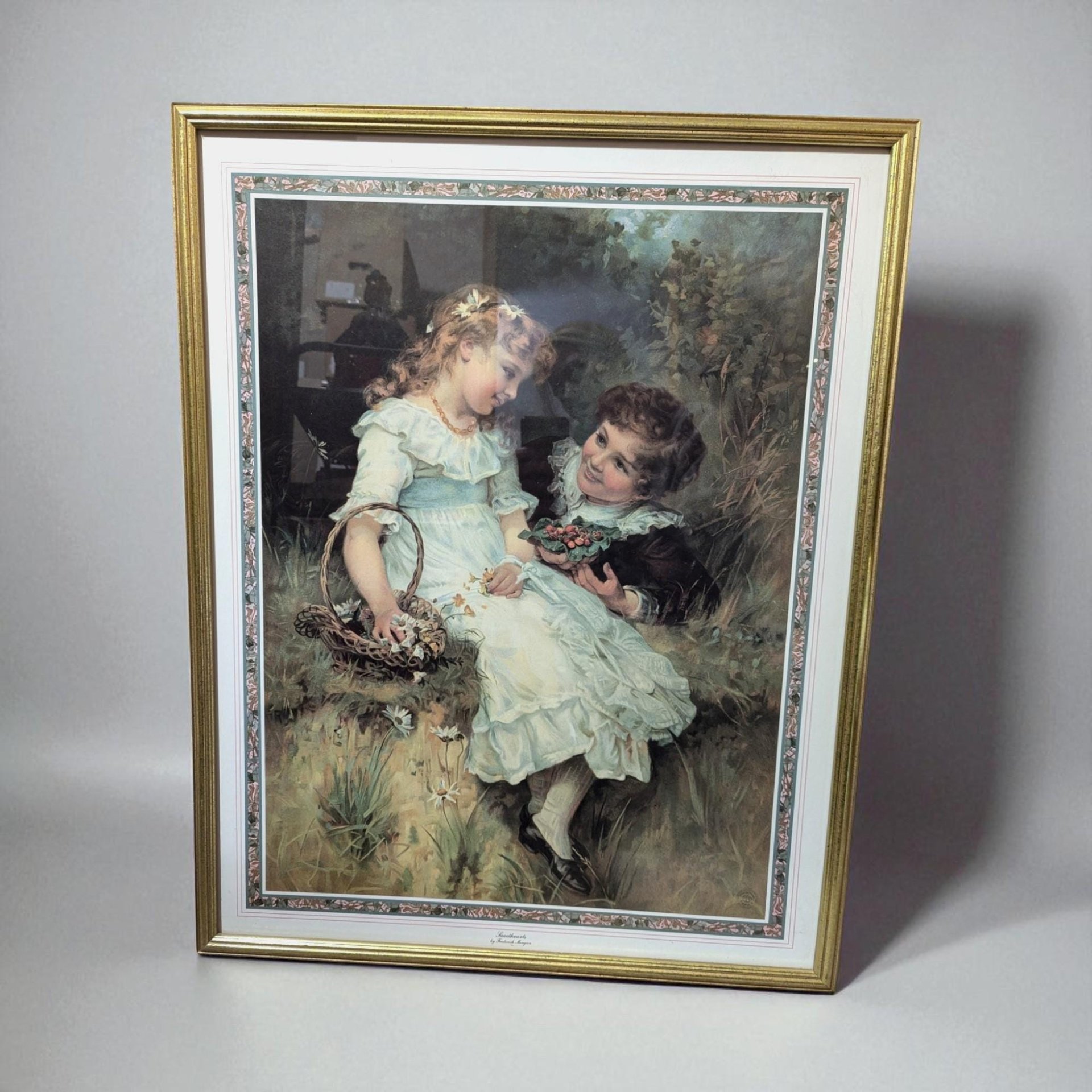 Frederick Morgan "Sweethearts" Print, Framed Vintage Romantic Wall Art