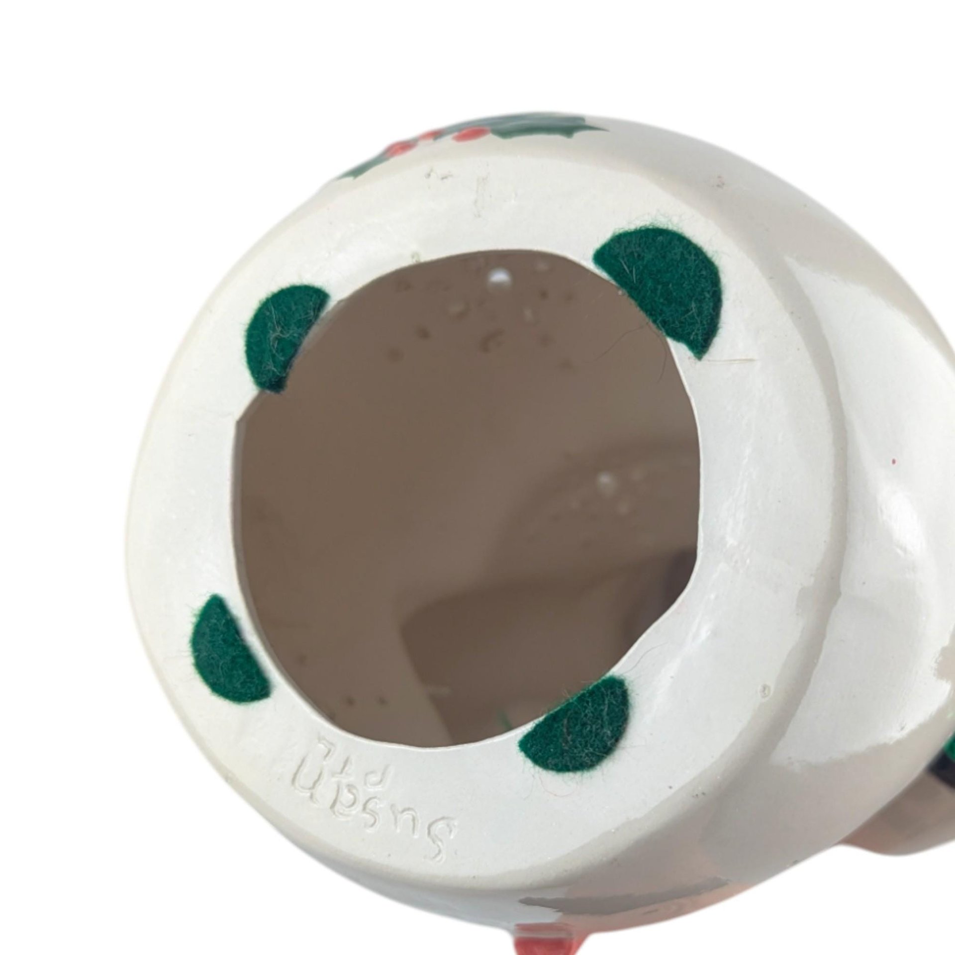 Vintage 1980s Ceramic Snowman: Byron Molds Handpainted Xmas Decor
