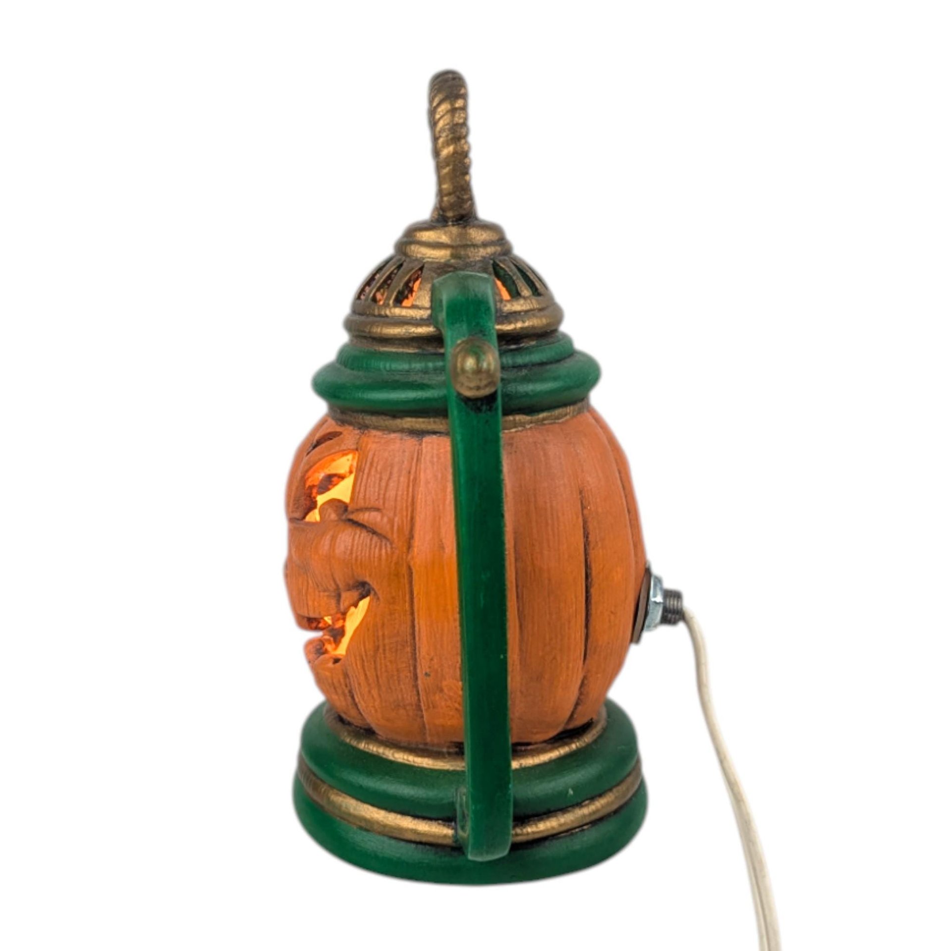 Vintage 1990s Jack O' Lantern: Ceramic Pumpkin Light Up Decor