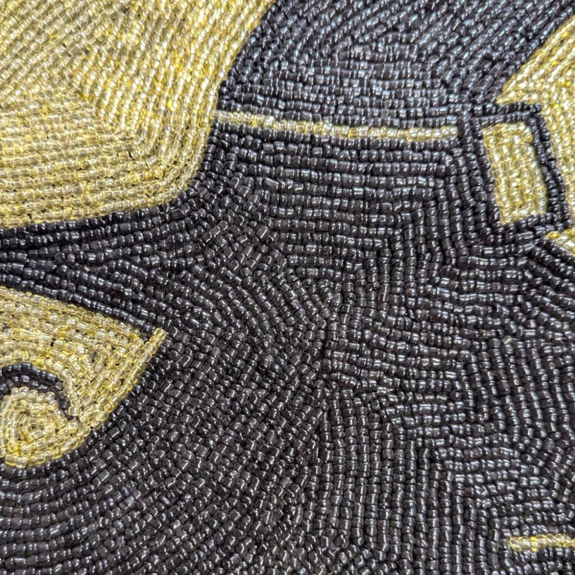 Vintage Beaded Witch Placemat: Spooky Halloween Table & Wall Decor