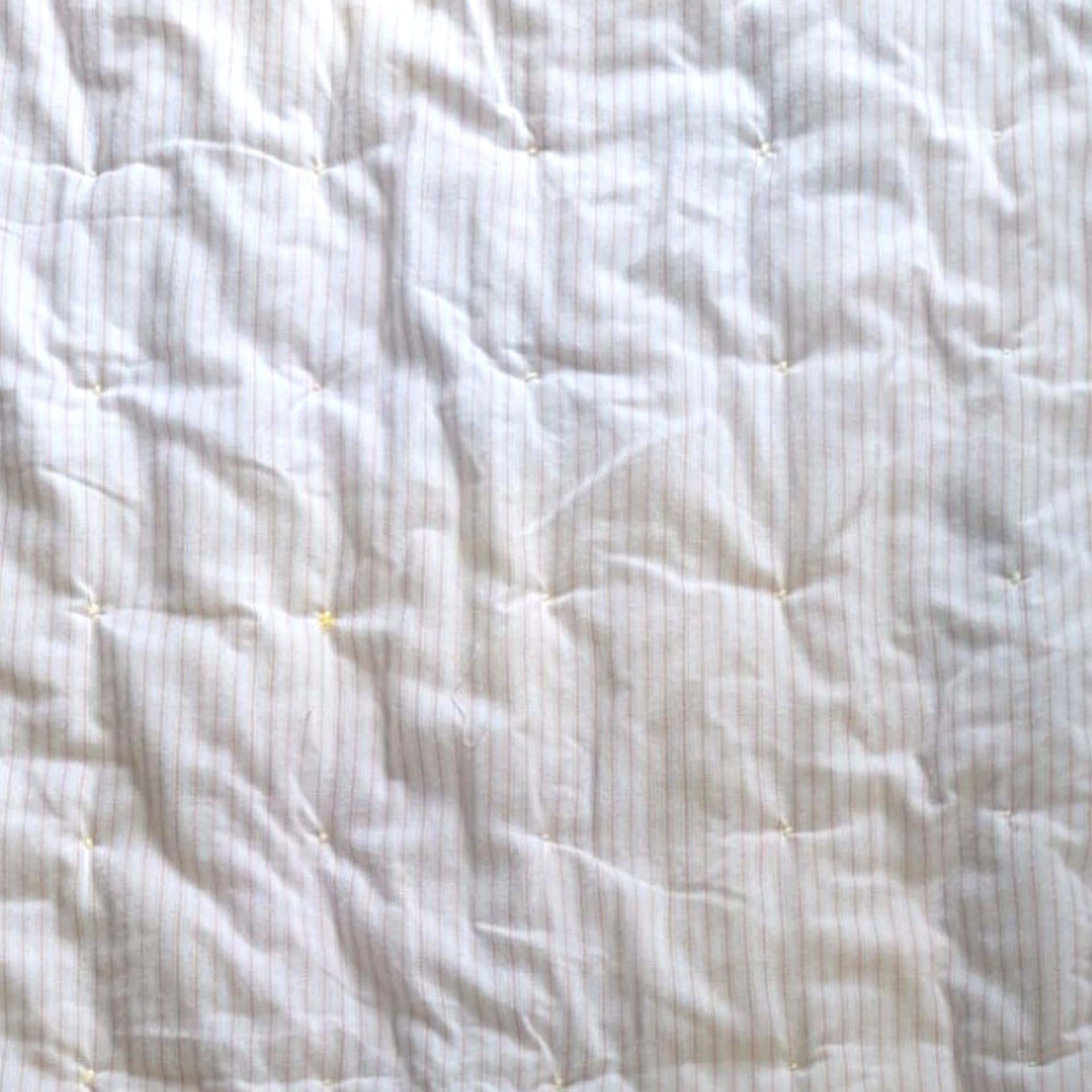 Vintage Handmade Patchwork Baby Blanket: Yellow Floral Calico Crib Quilt