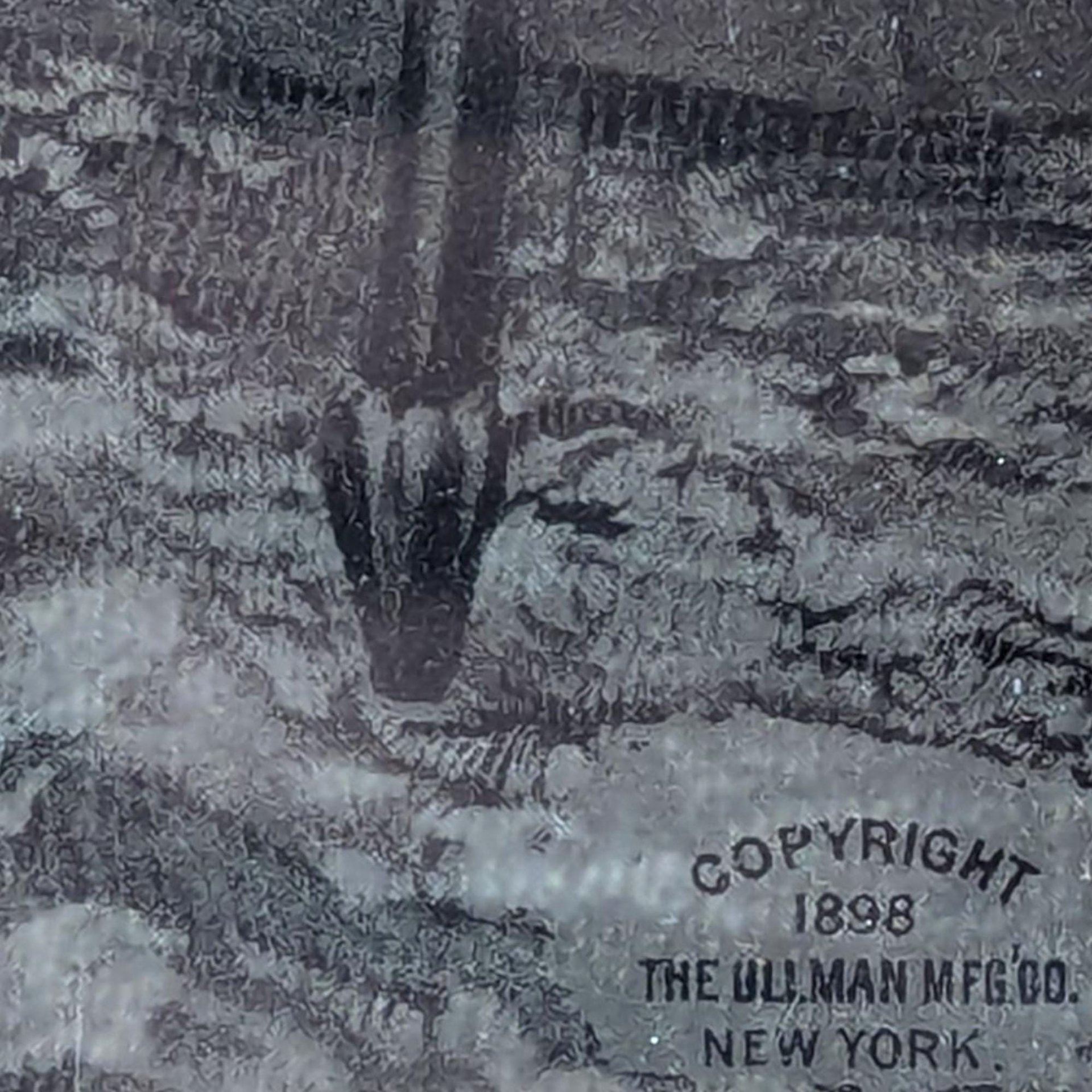 Framed Victorian Print: Woman Gazing at Moon - Ullman Mfg Co 1898