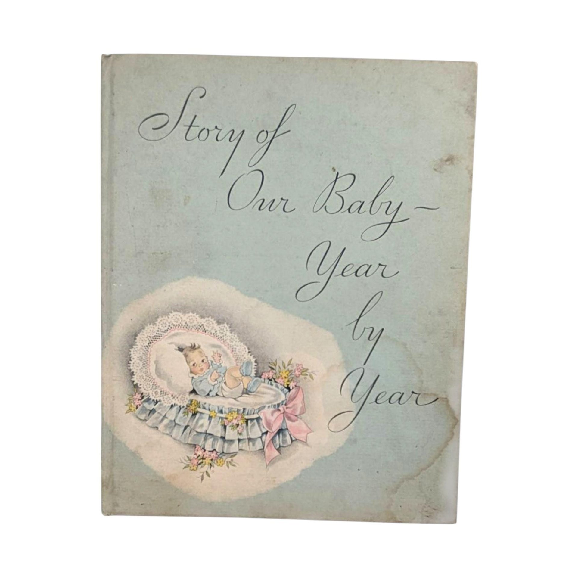 1934 "Story of Our Baby" Book: Vintage Art Deco Keepsake Journal
