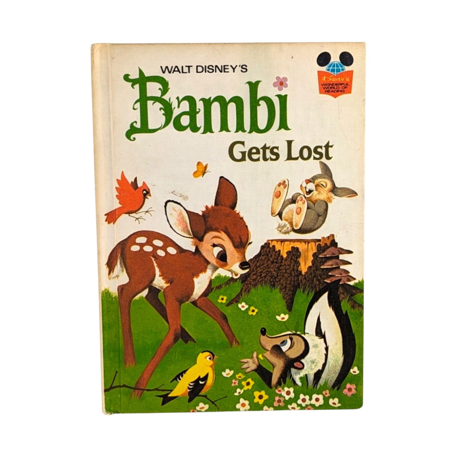 Vintage Walt Disney Book Lot: Mickey, Bambi, Donald Duck, Pinocchio Classic Children's Storybooks