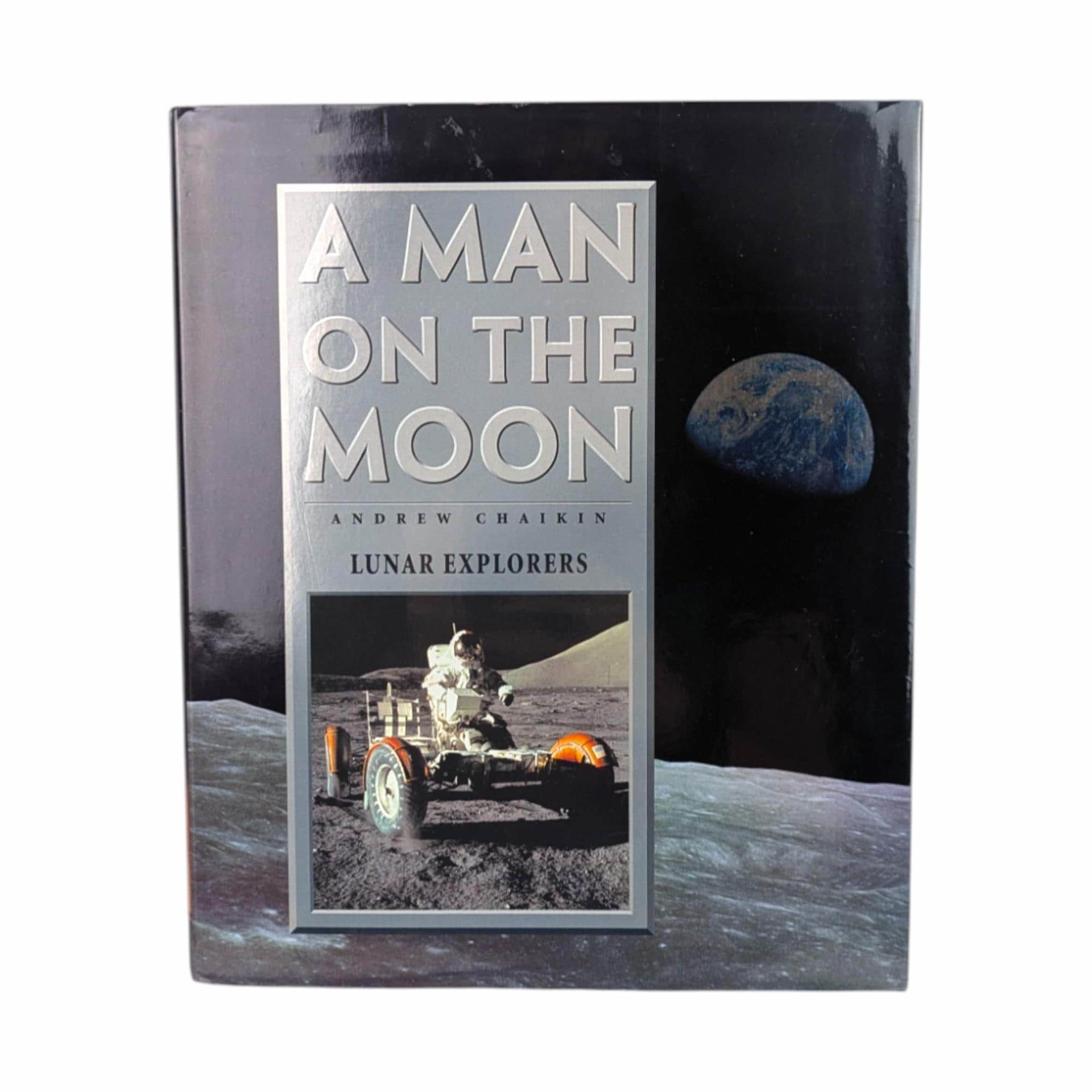 Vintage A Man on the Moon Lunar Explorers by Andrew Chaikin, 1999 Hardcover, NASA Apollo Missions Coffee Table Book, Space Race History Gift