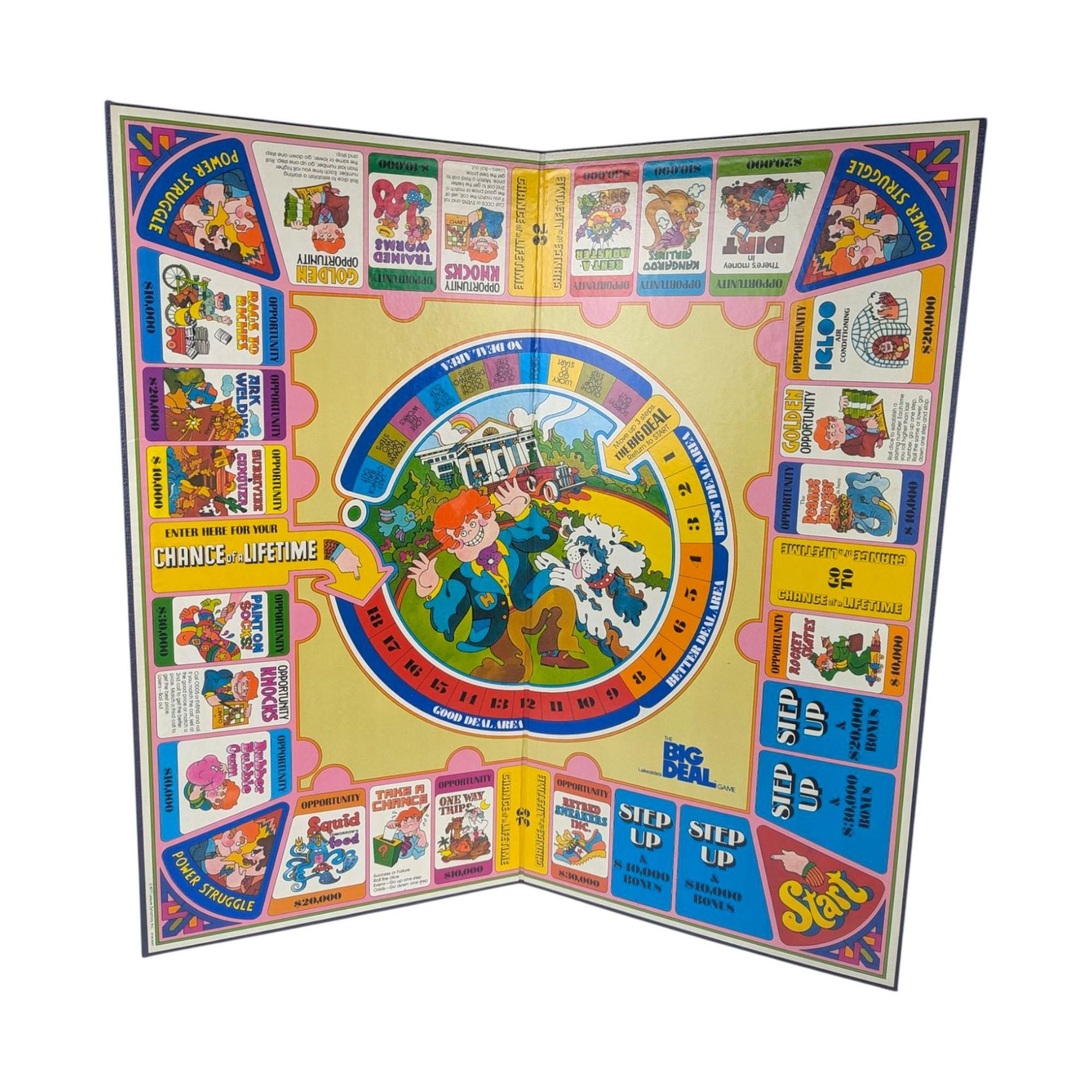 Vintage 1977 The Big Deal Board Game: Unpunched, Complete Collector's Edition
