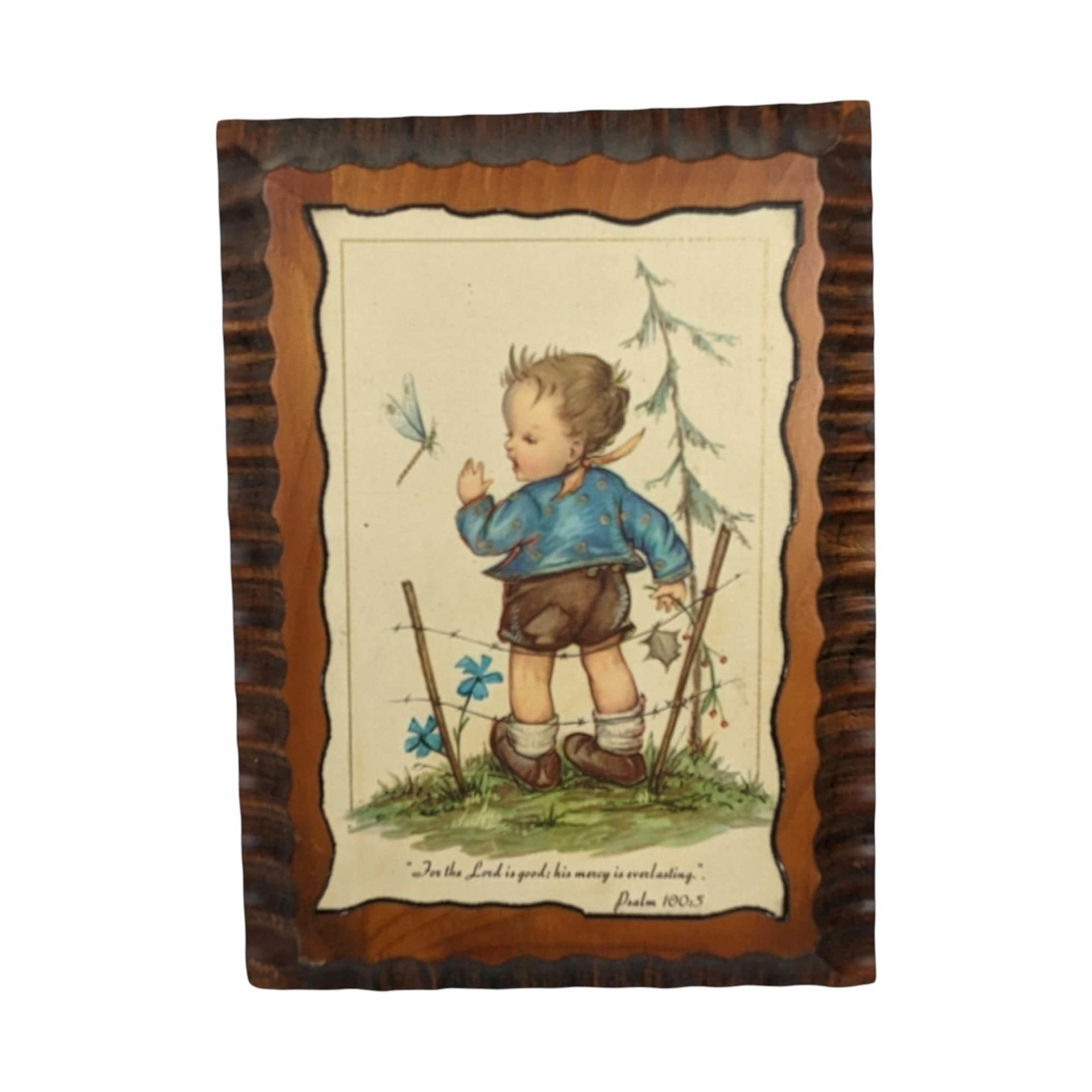 Vintage Wood Wall Plaques: Psalms & Peter, Children's Religious Decor