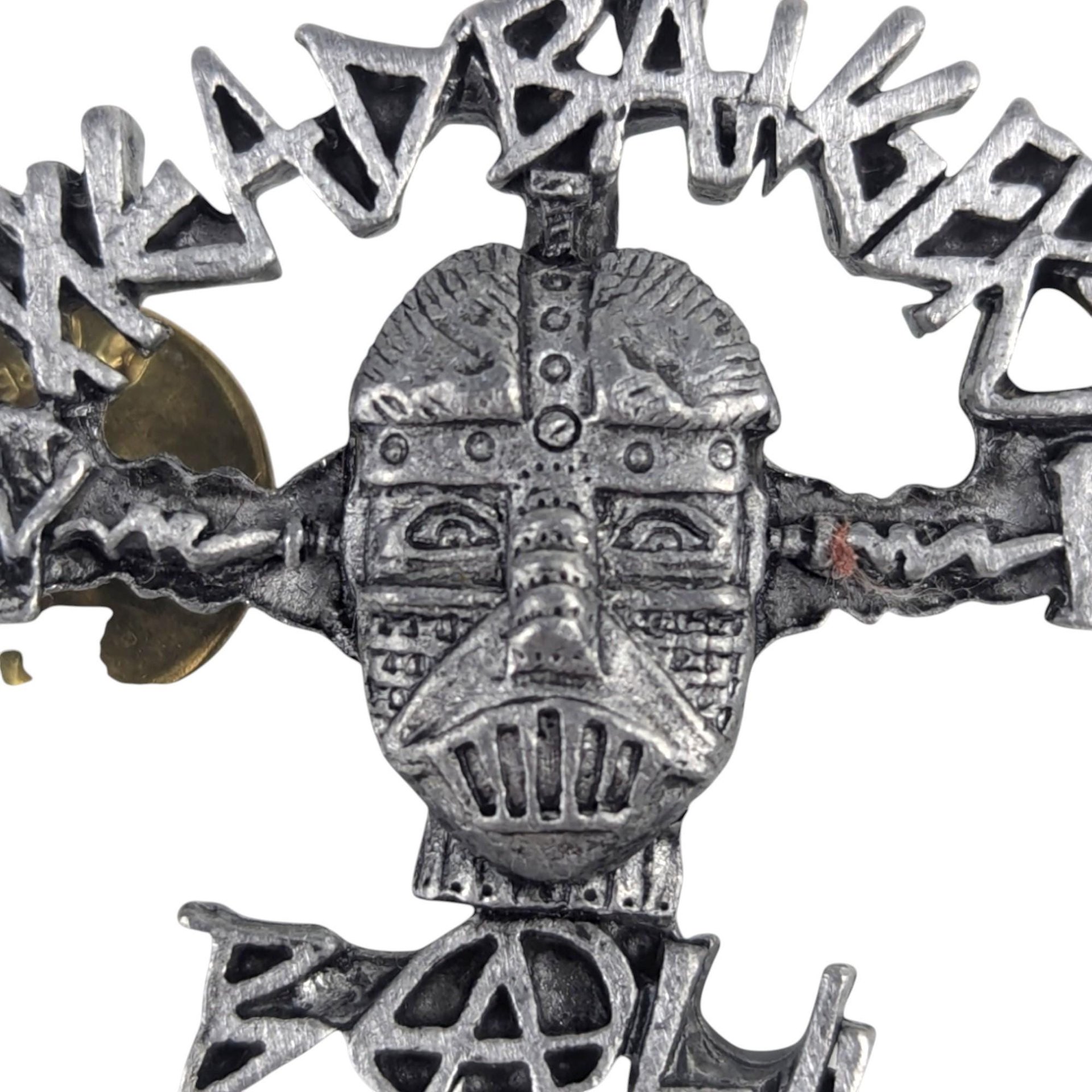 Vintage 1993 MTV Headbangers Ball Pewter Pendant & Pin Set - 90s Metal Memorabilia