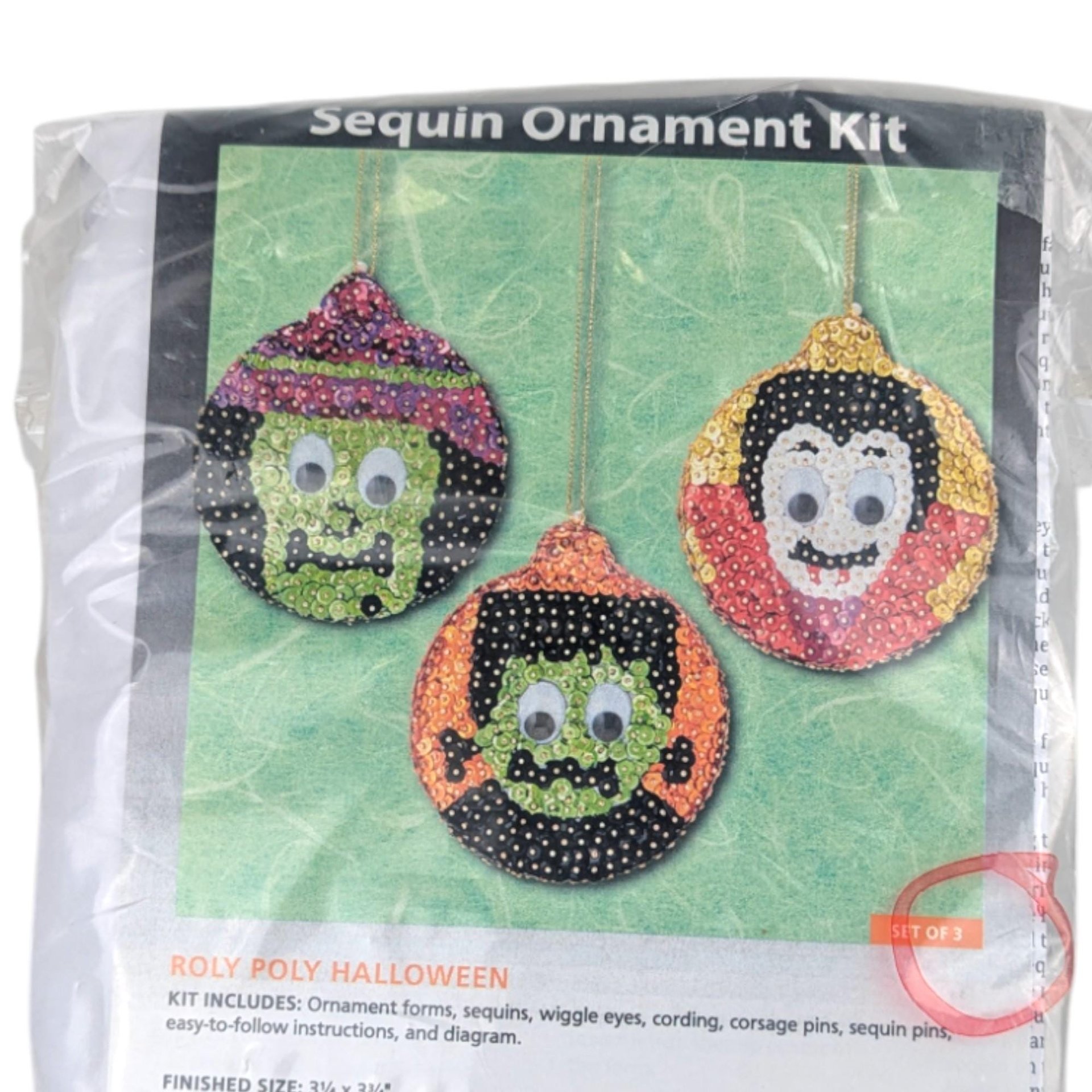 Vintage Herrschners Halloween Ornament Kits: Sealed Sequin Craft Project, You Choose