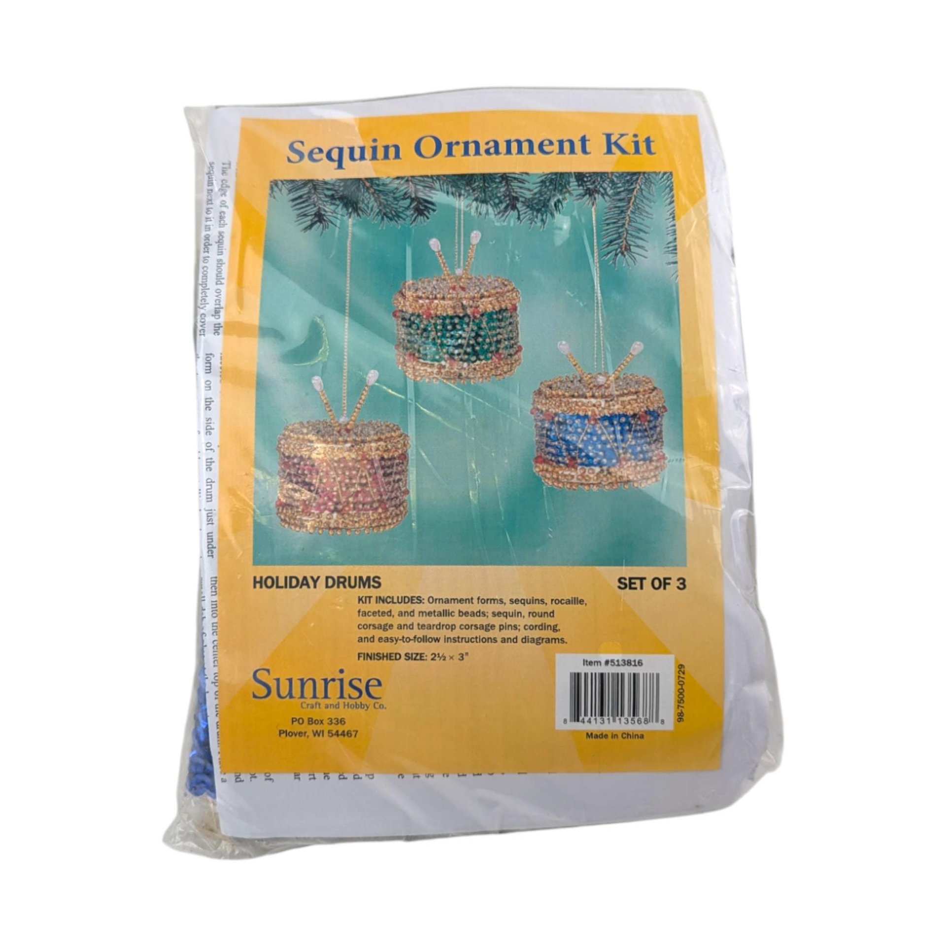 Vintage Sunrise Sequin Ornament Kits: Herrschners Christmas Craft Project, You Choose