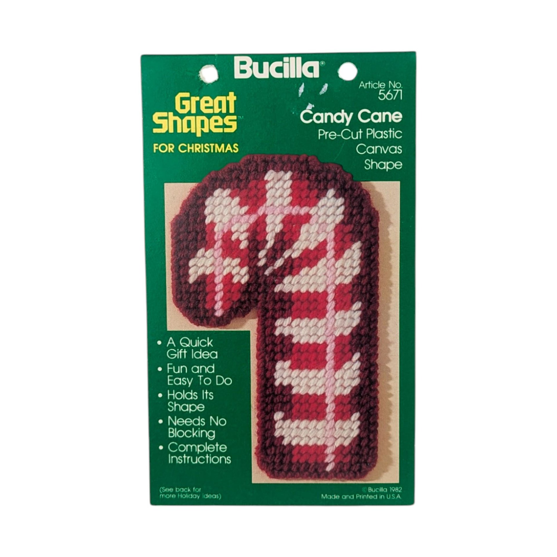 Vintage Bucilla Plastic Canvas Shapes: Pre-Cut Christmas Ornament Forms, Craft Supply, You Choose