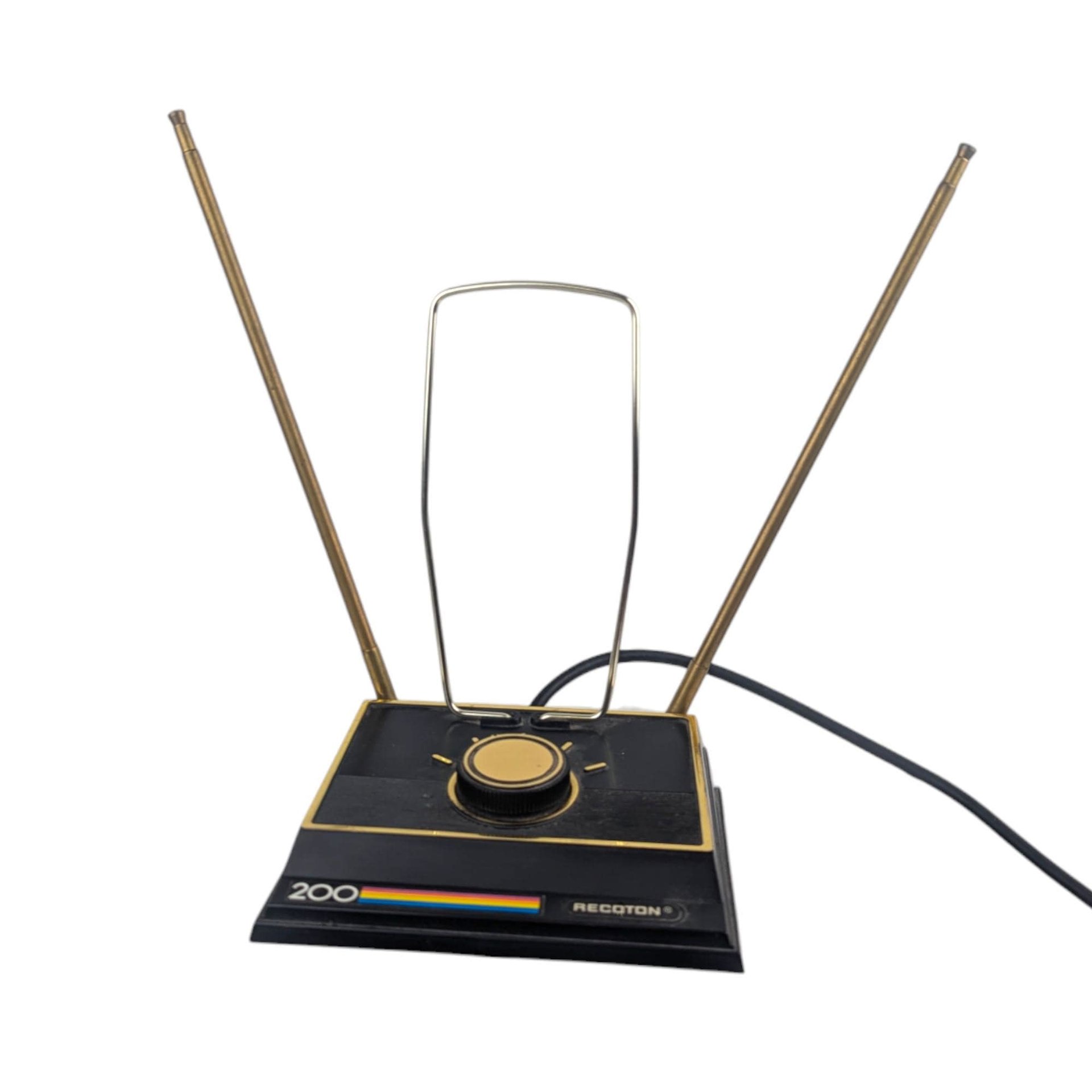 Vintage 1980s Recoton 200 TV Antenna: Rabbit Ears Prop for Decor or Parts