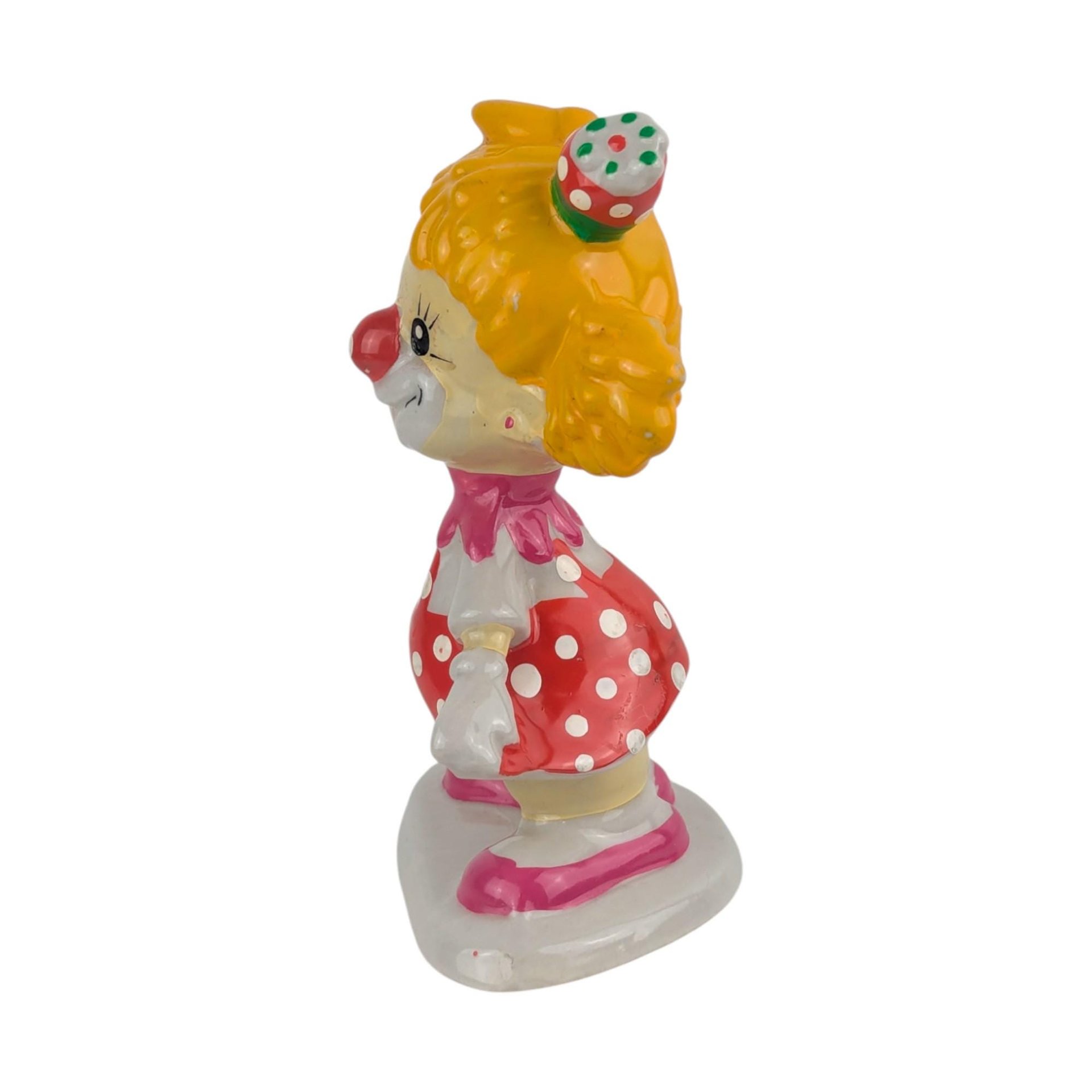 Vintage Edasa Clown Figurine: Ceramic Brazilian Circus Decor
