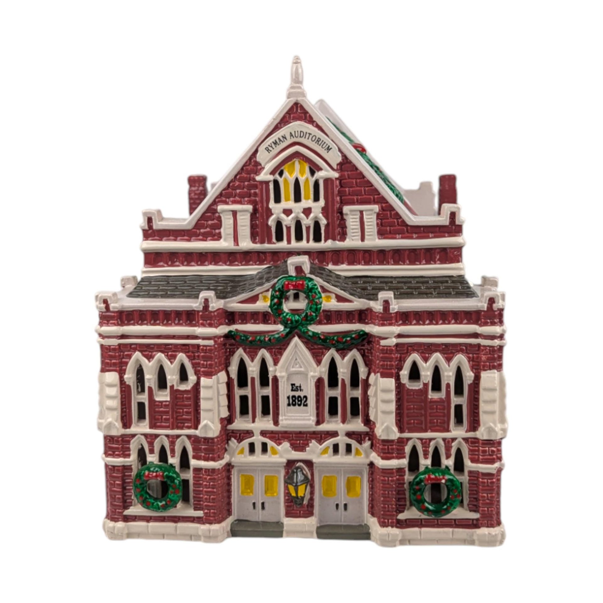 Dept 56 Ryman Auditorium, Snow Village 1993, Grand Ole Opry Lighted Building, Nashville TN Landmark, Country Music Christmas Gift