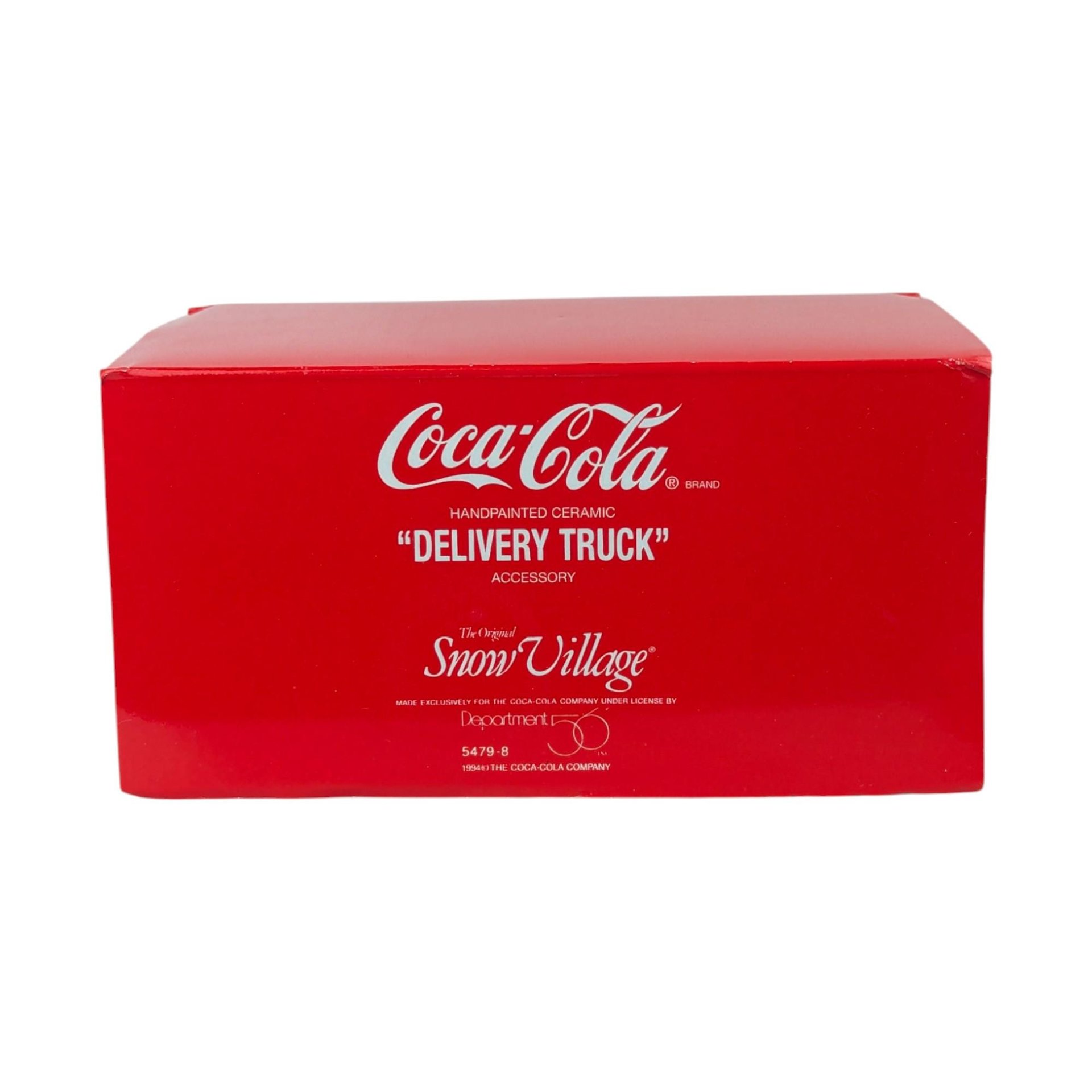 Vintage 1994 Dept 56 Coca-Cola Delivery Truck: Handpainted Ceramic Village Accessory
