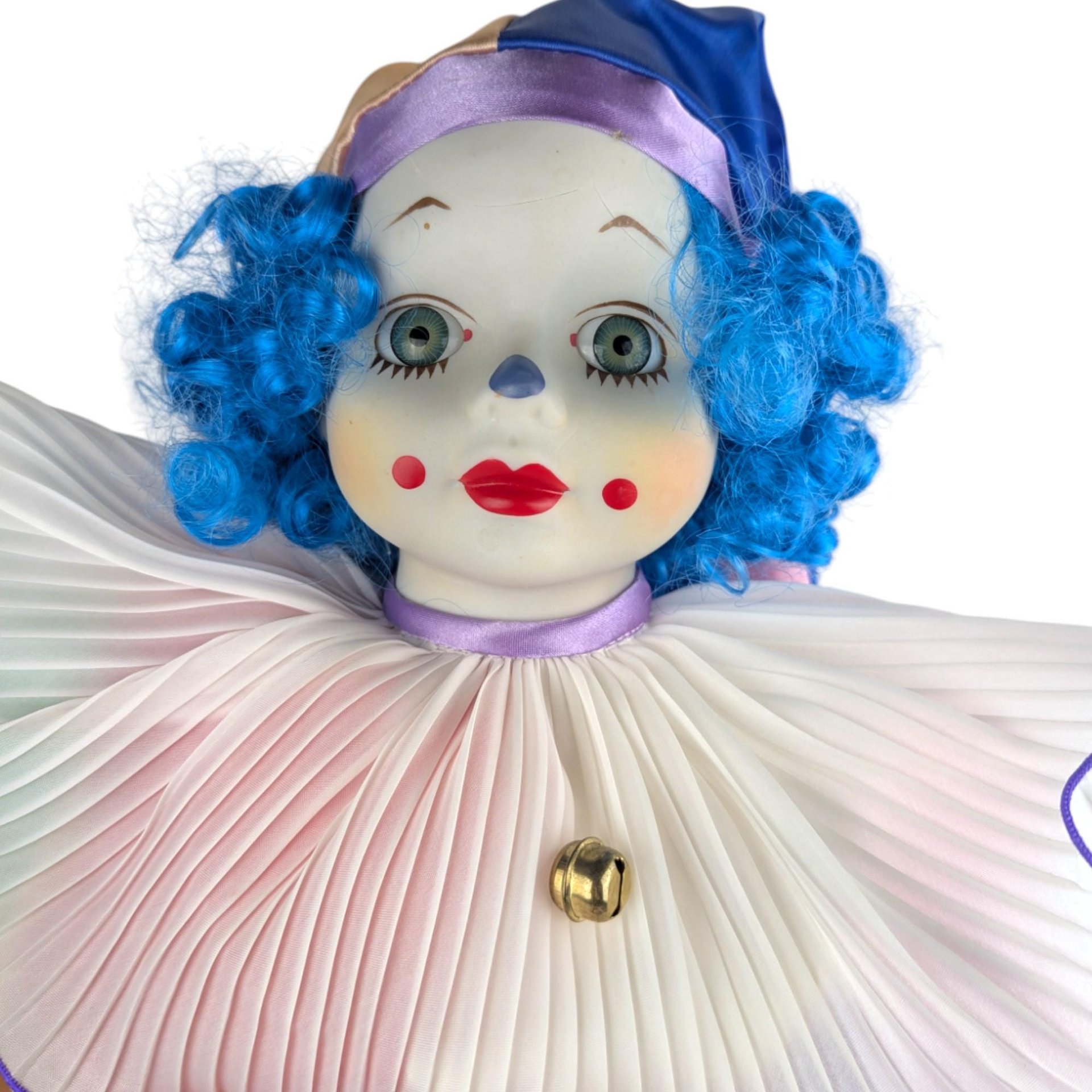 Vintage Bette Ball "Jody" Clown Doll: Victoria Ashlea Originals Musical Porcelain Doll
