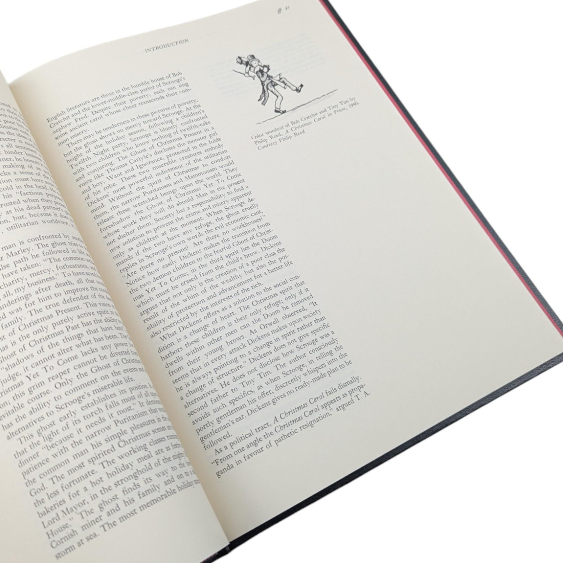 Vintage 1989 The Annotated Christmas Carol: Charles Dickens Illustrated Hardcover